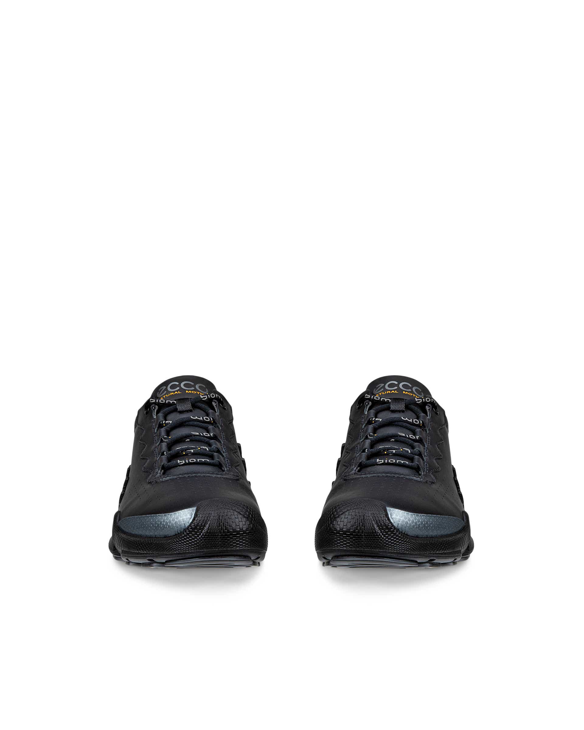Women's ECCO® Biom Aex Leather Sneaker - Black - Front pair
