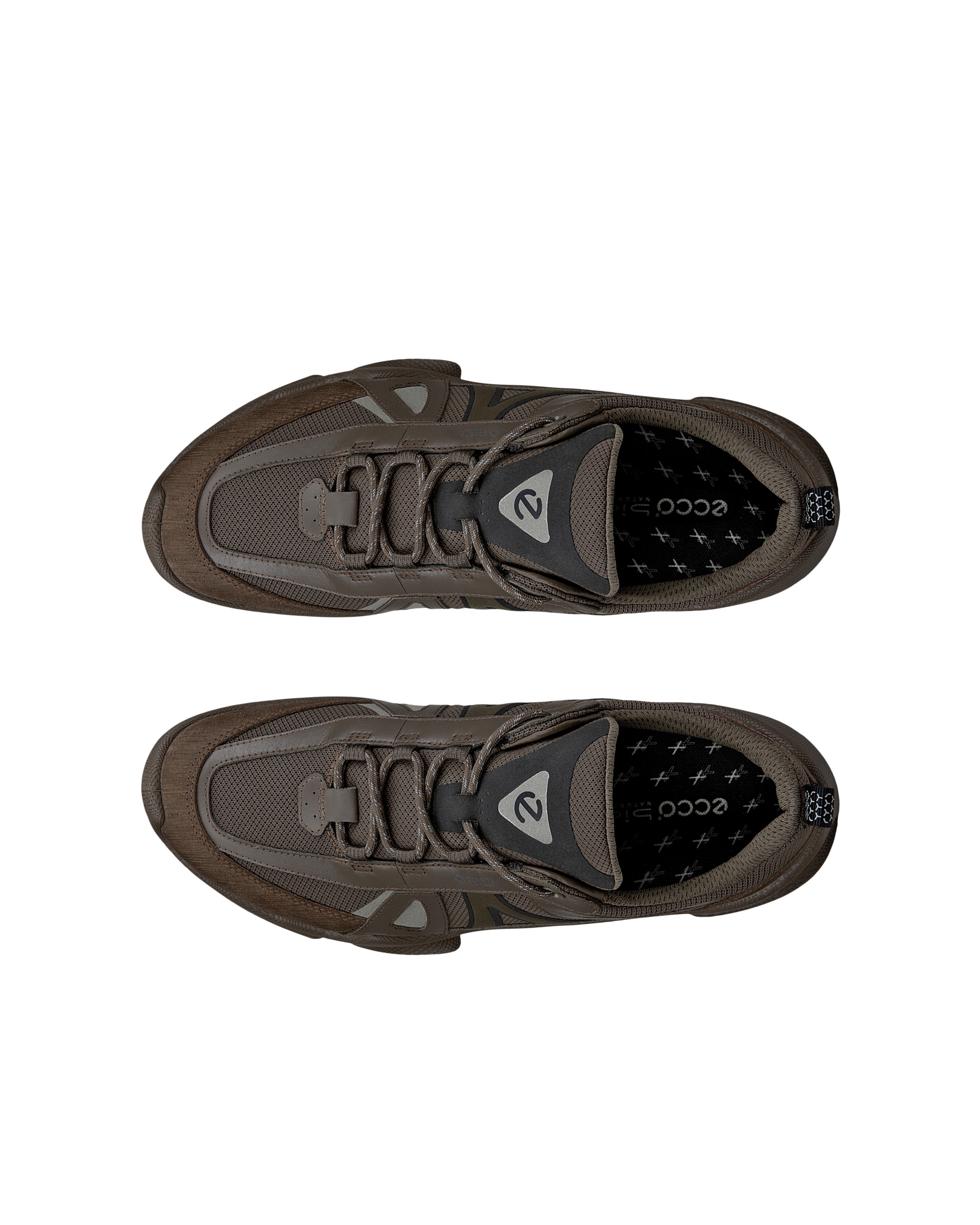 Men's ECCO® Biom C-Trail Textile Gore-Tex Sneaker - Brown - Top left pair