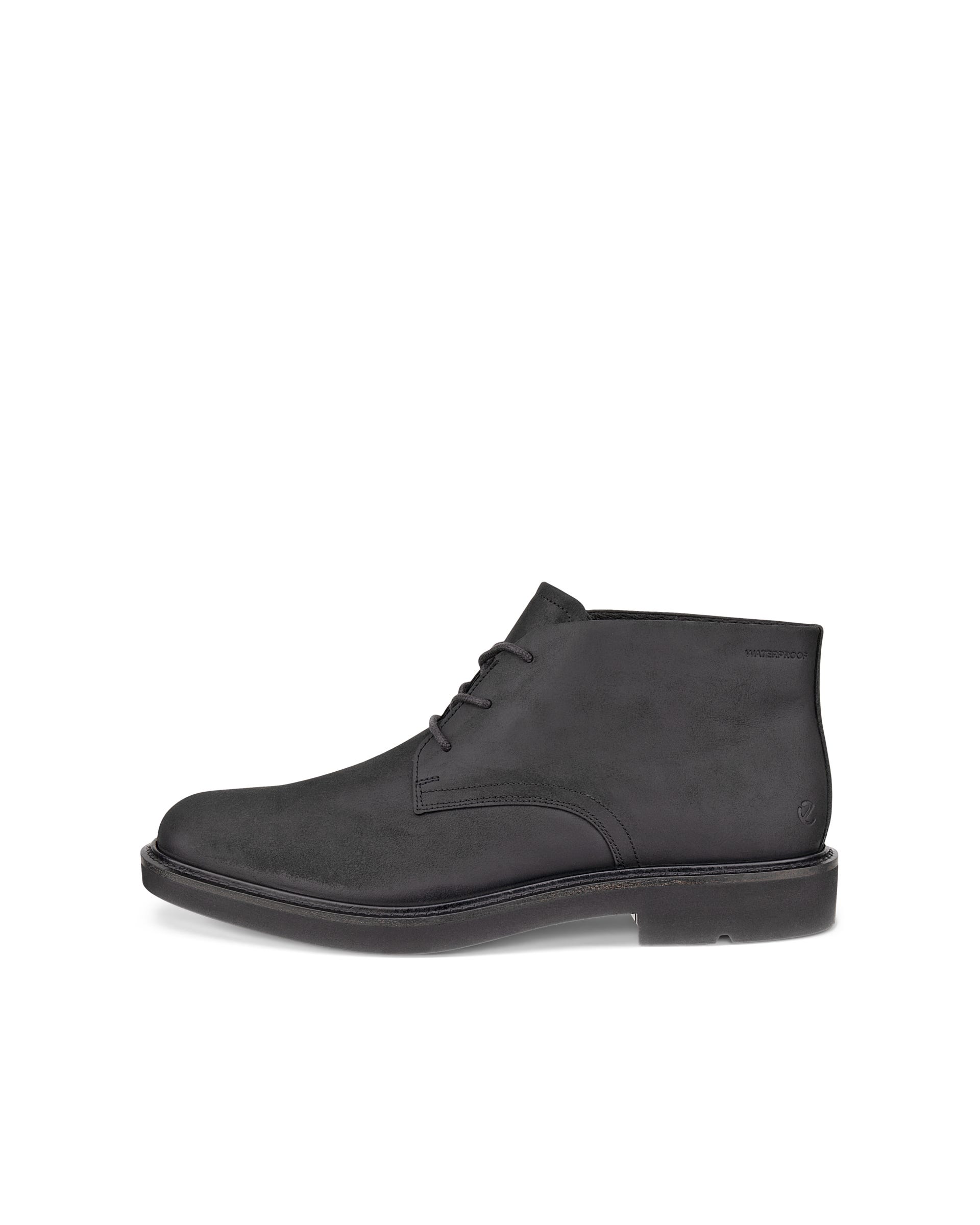 Men's ECCO® Metropole London Nubuck Chukka Boot - Black - Outside