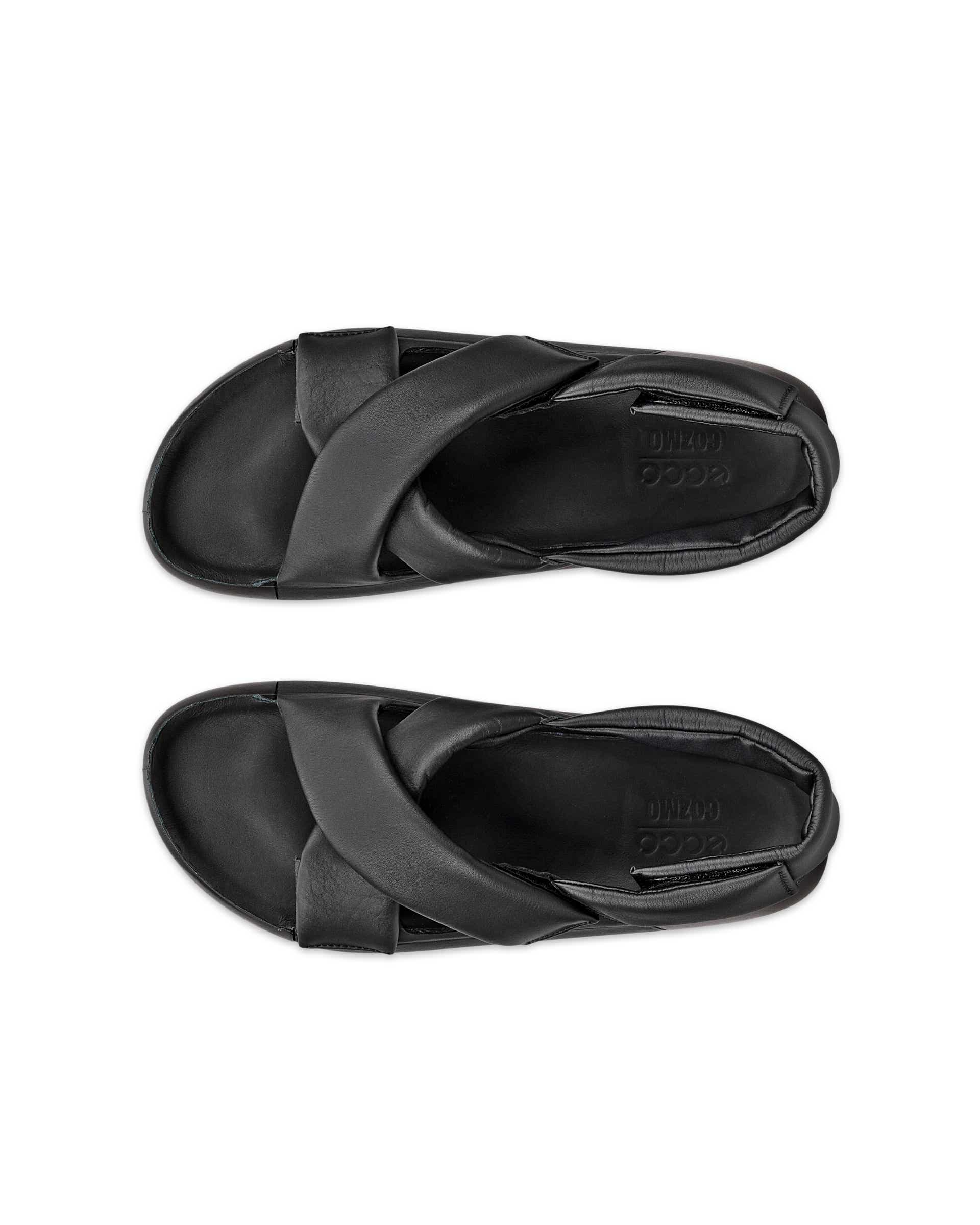 Dámské kožené sandály ECCO® Cozmo PF - Černá - Top left pair