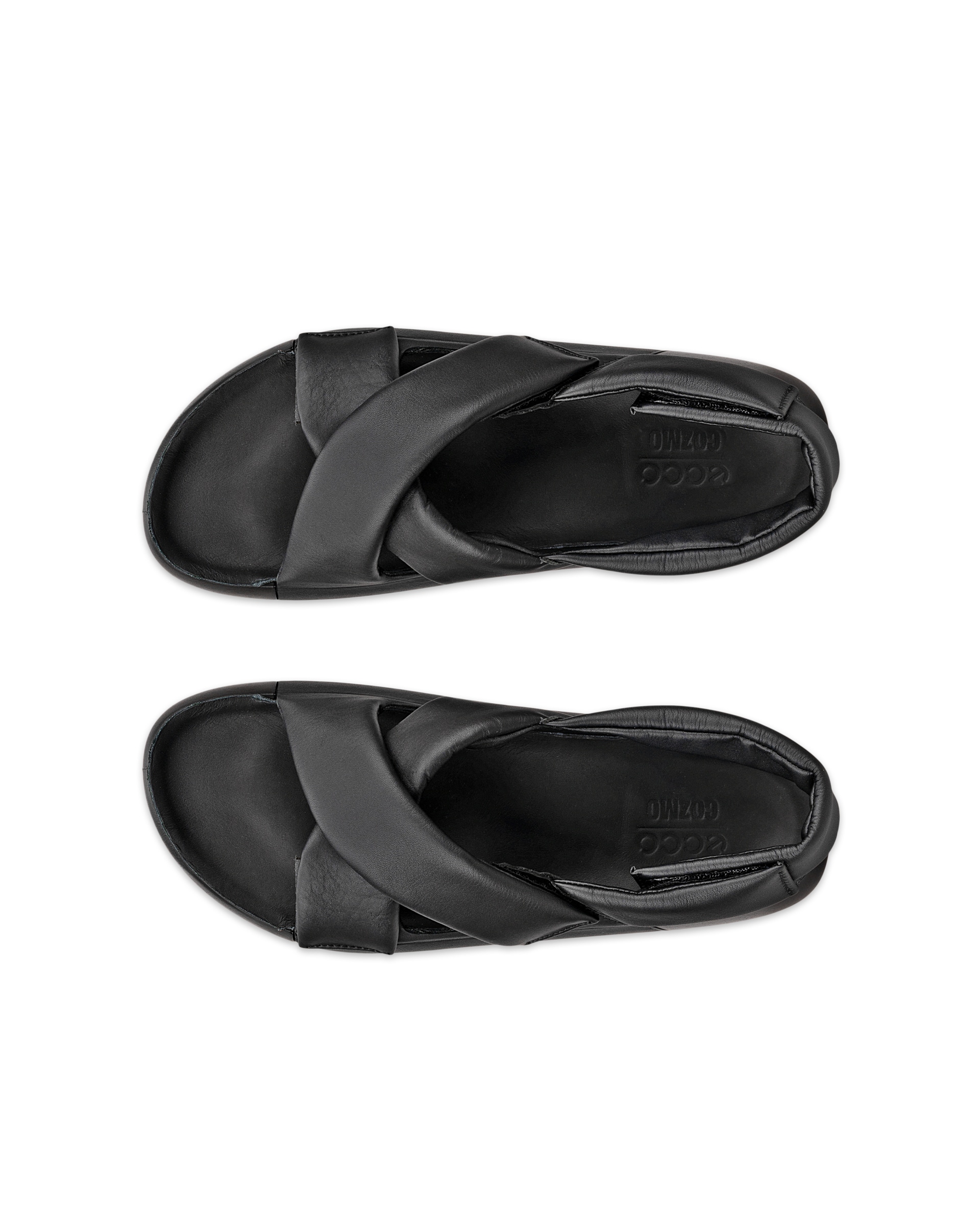 Dámské kožené sandály ECCO® Cozmo PF - Černá - Top left pair
