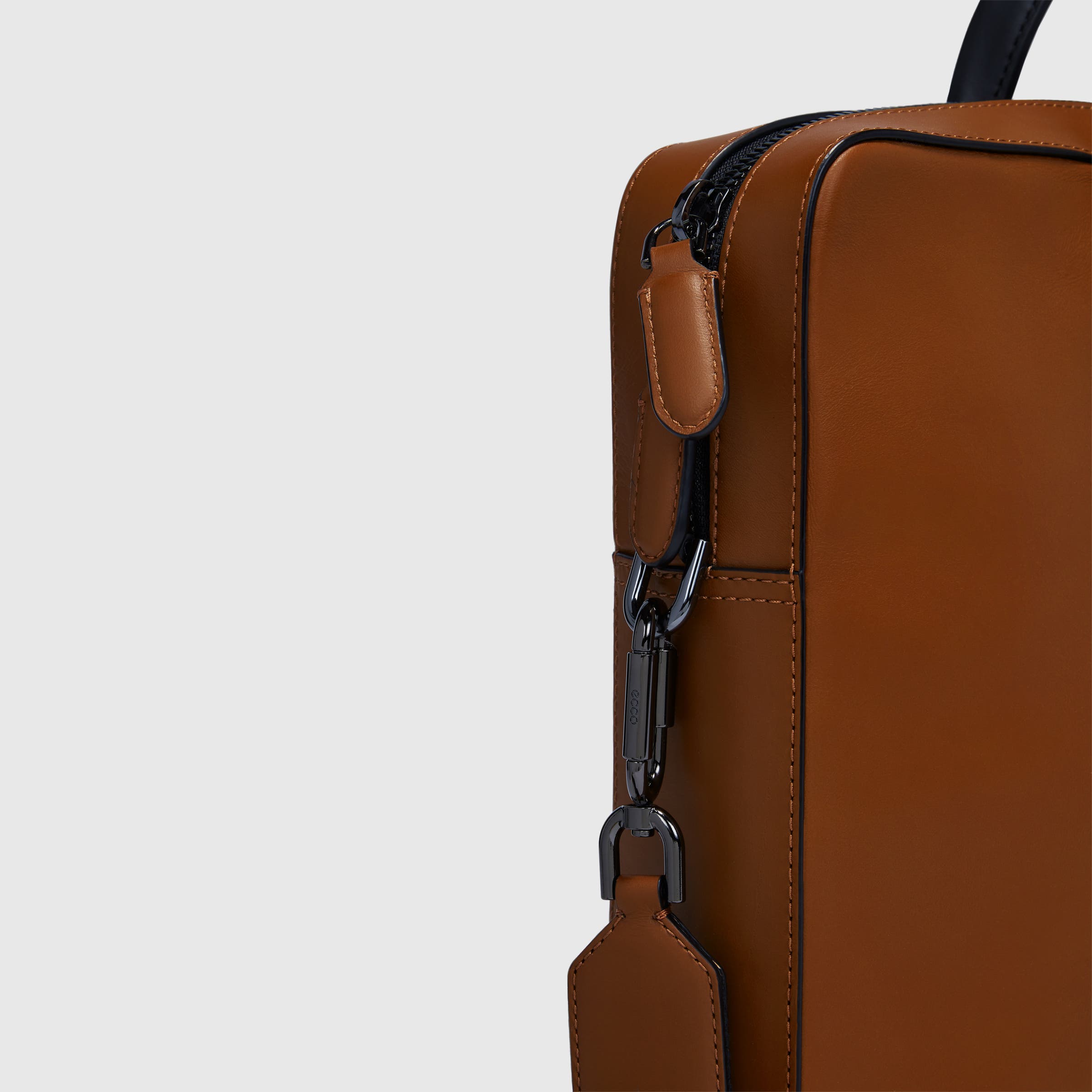 ECCO® City Leather Laptop Bag - Brown - Detail-2