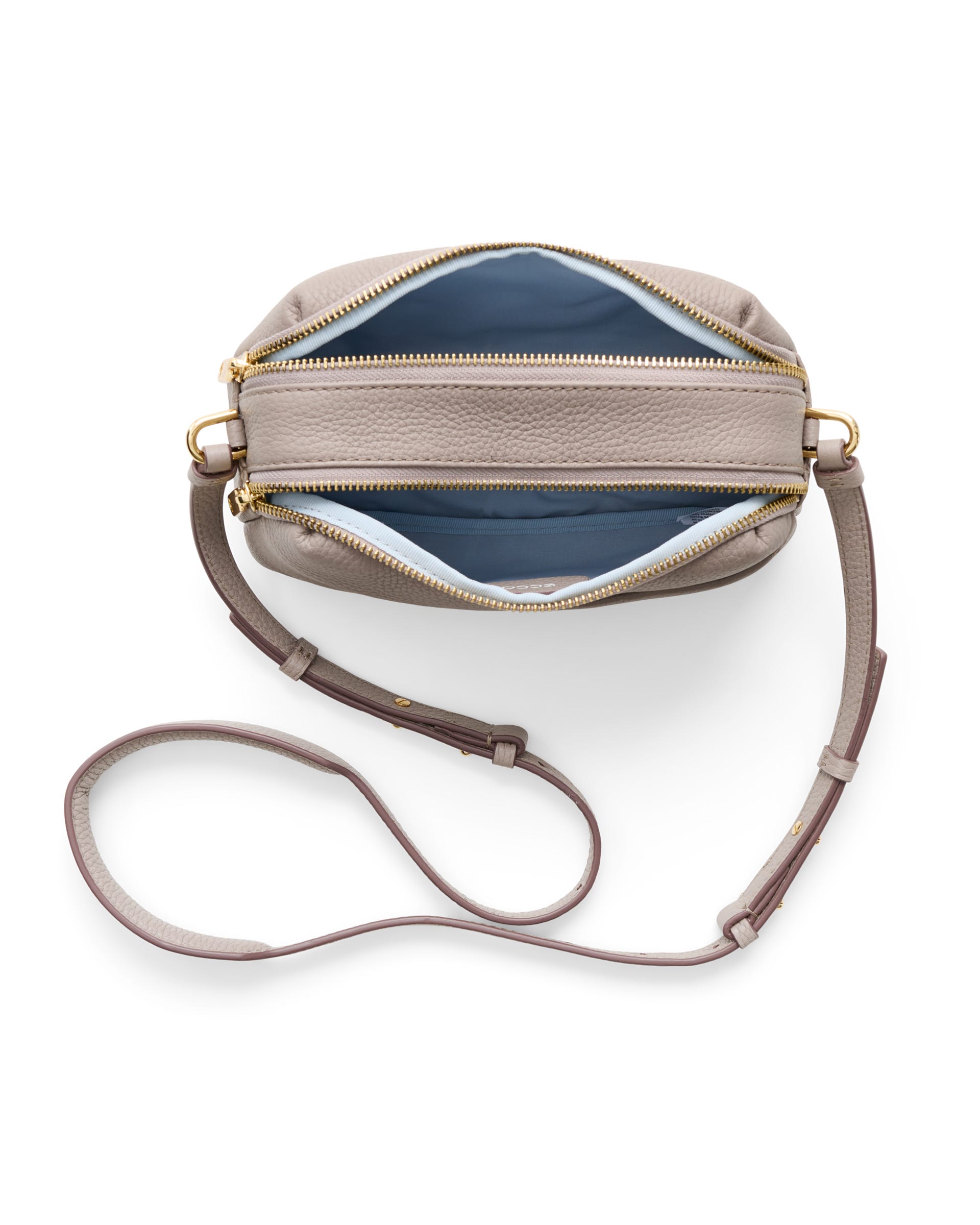 Skórzana torebka listonoszka ECCO® Camera Bag - Beżowy - Birdeye