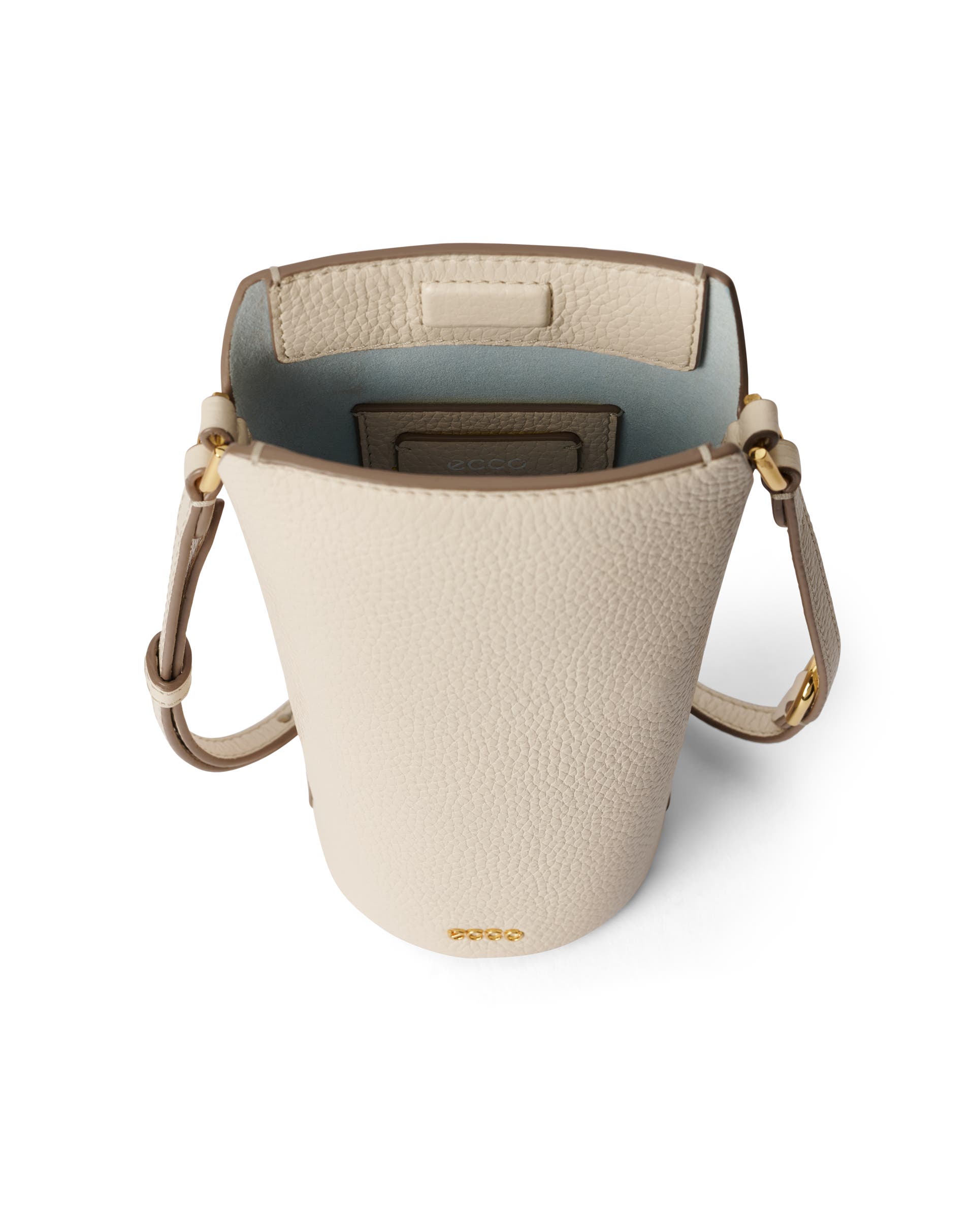 ECCO® Pebble Pot Leather Crossbody Bag - Beige - Inside