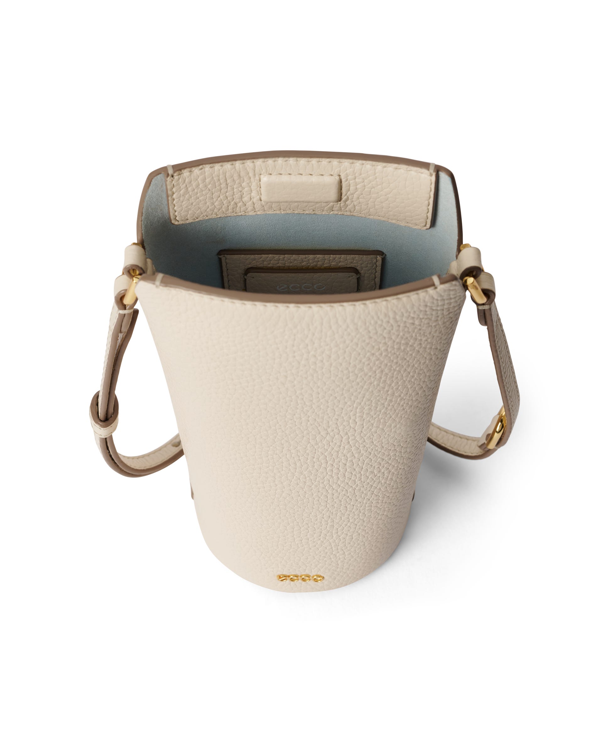 ECCO® Pebble Pot Leather Crossbody Bag - Beige - Inside