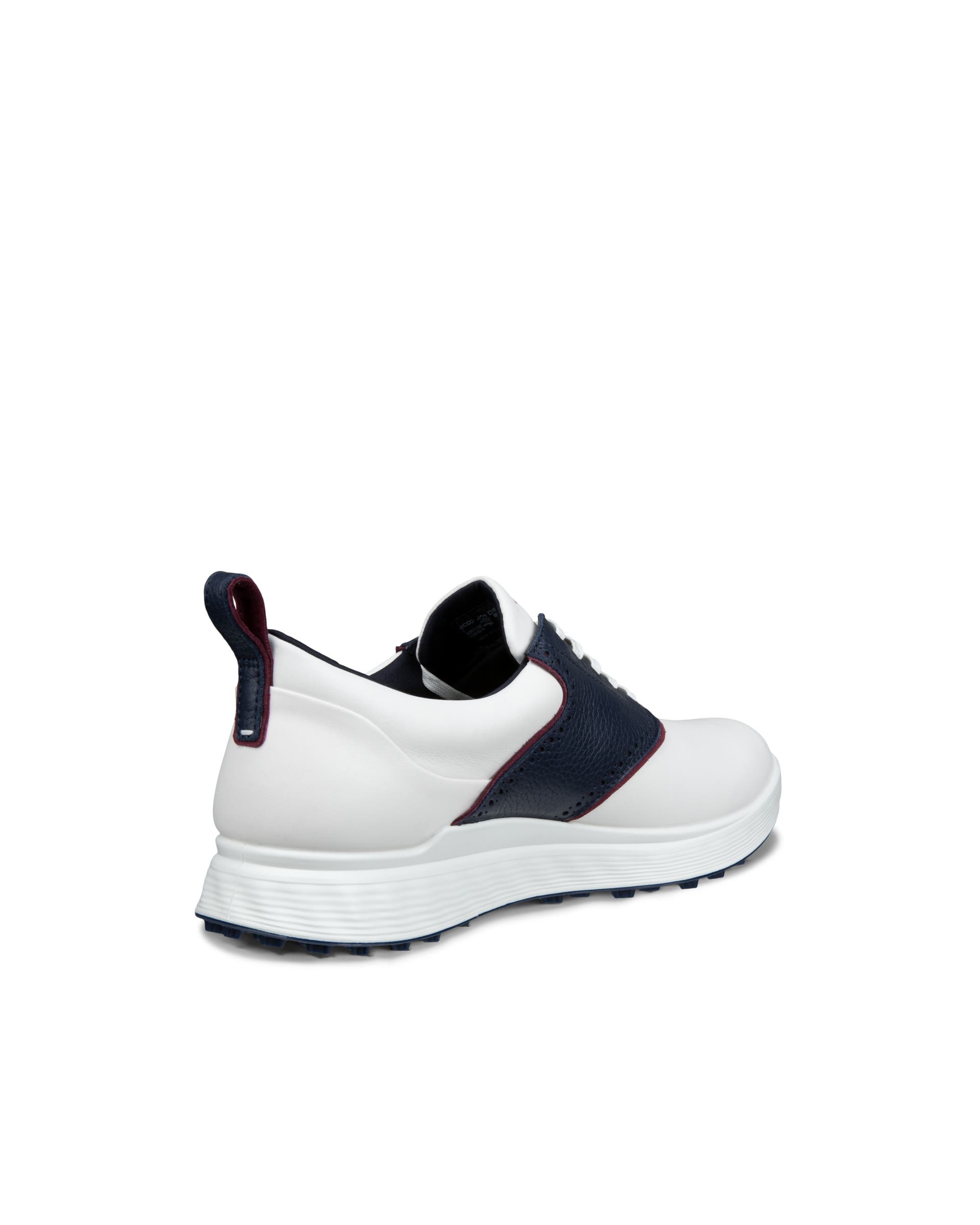 Men's ECCO® Golf S-Casual Leather Waterproof Golf Shoe - White - Back