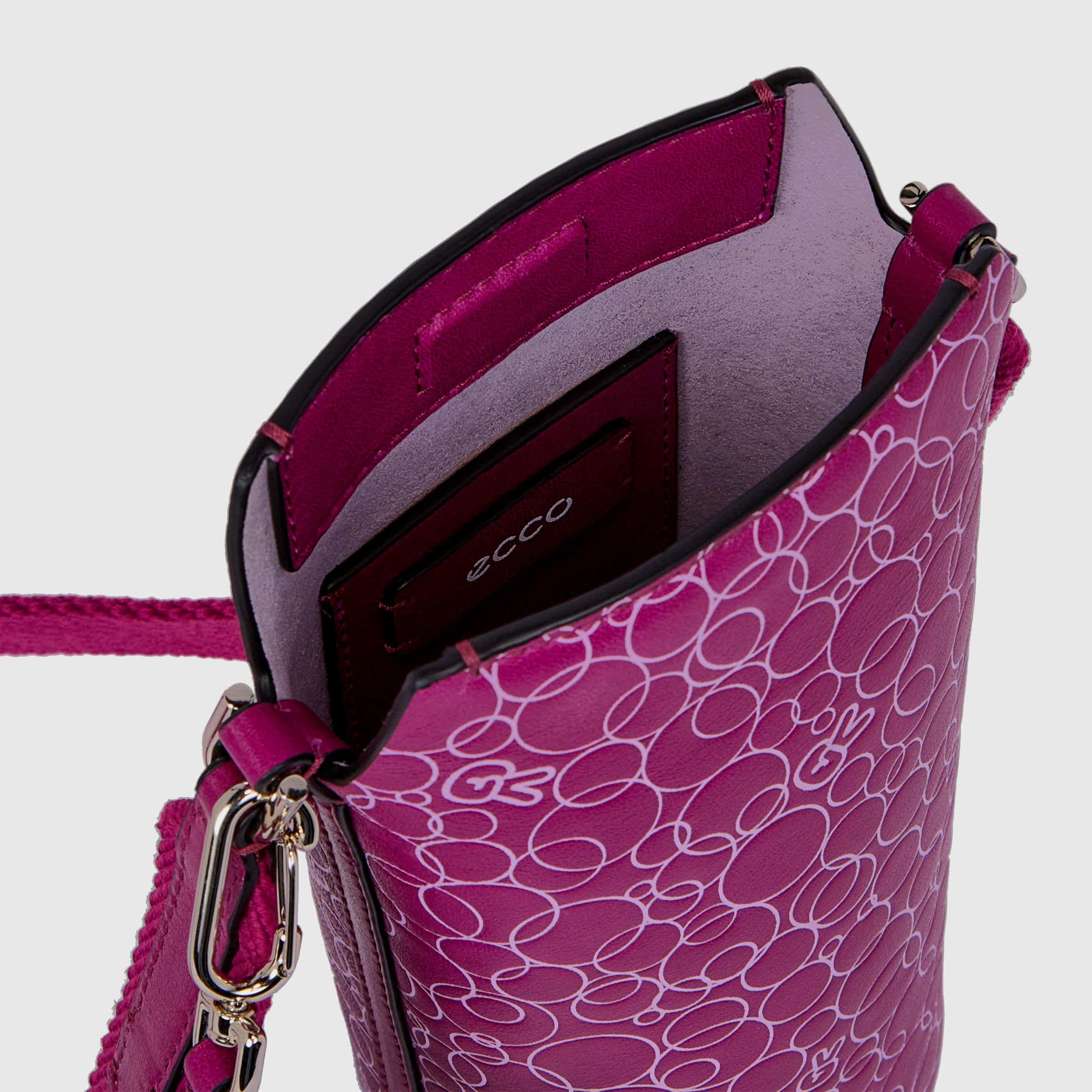 ECCO® Pot Leather Crossbody Bag - Purple - Inside