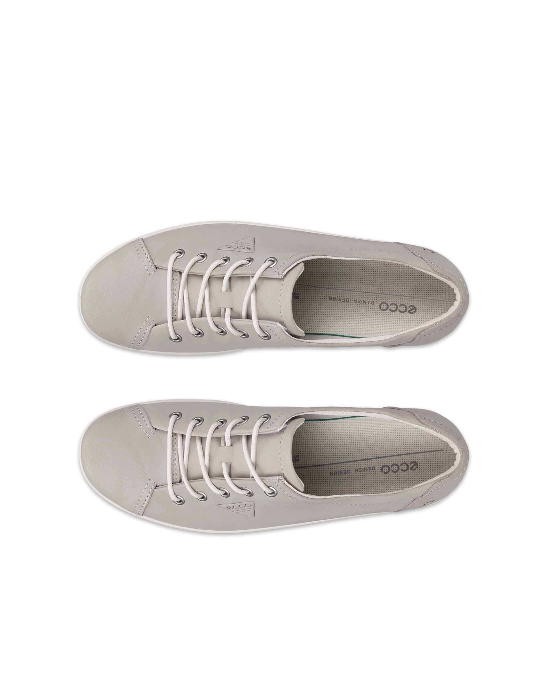 Dámske nubukové tenisky ECCO® Soft 2.0 - Sivá - Top left pair