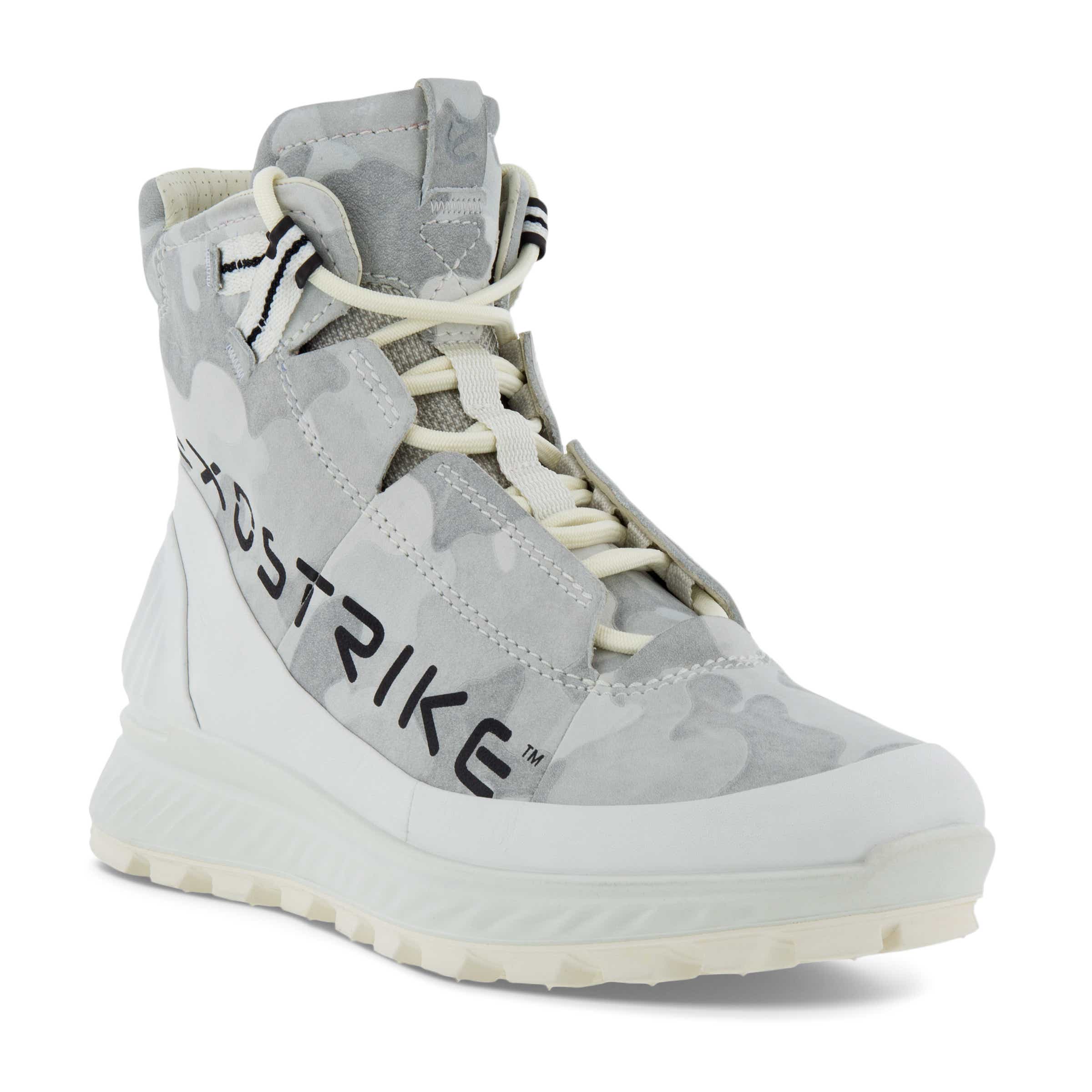 Women's ECCO® Exostrike Nubuck Sneaker Boot - White - Main