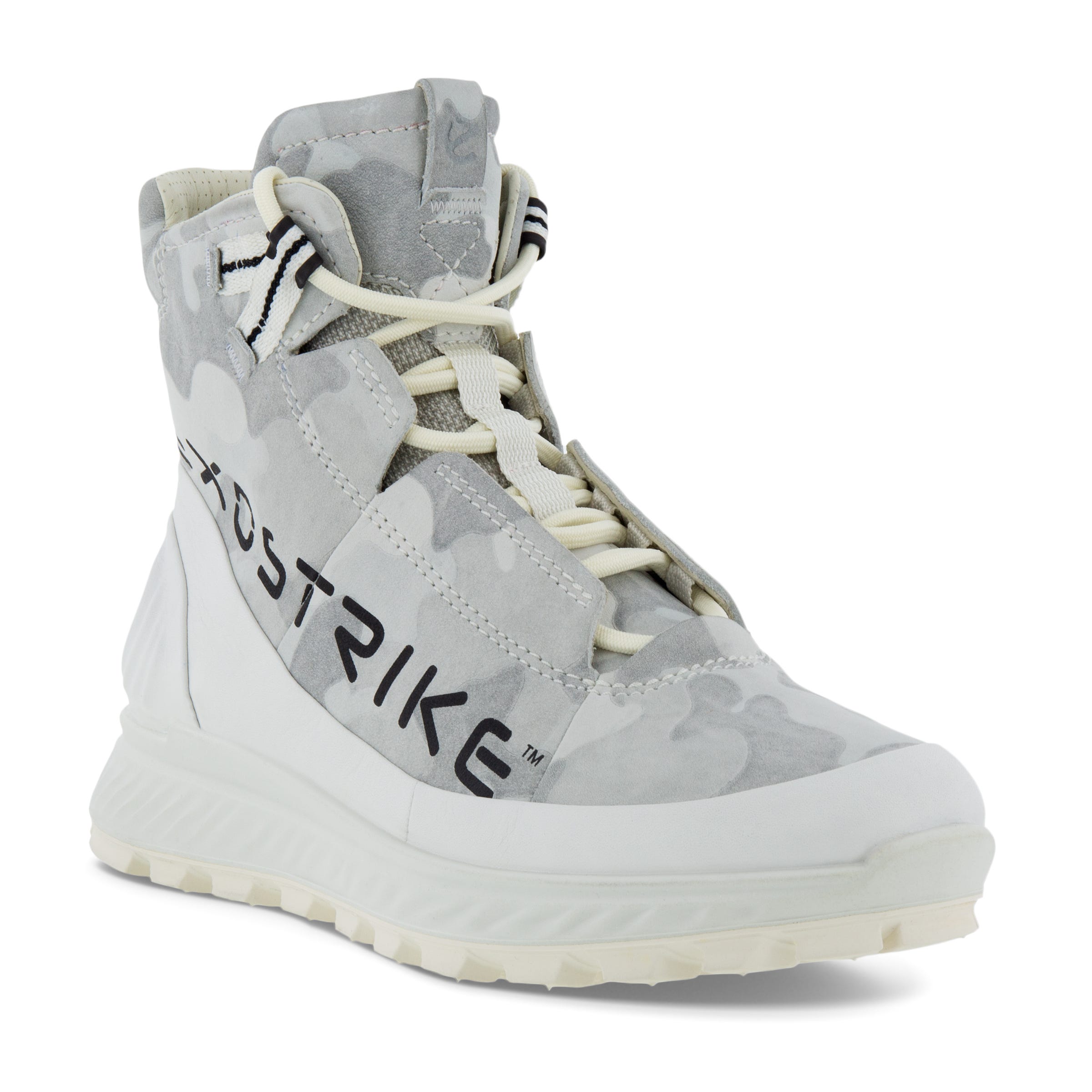 Women's ECCO® Exostrike Nubuck Sneaker Boot - White - Main