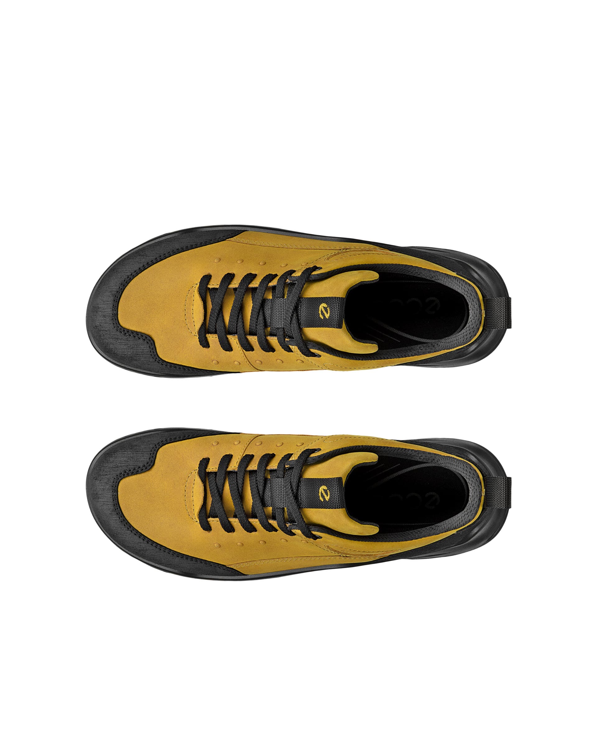 Men's ECCO® Offroad Nubuck Waterproof Outdoor Sneaker - Yellow - Top left pair