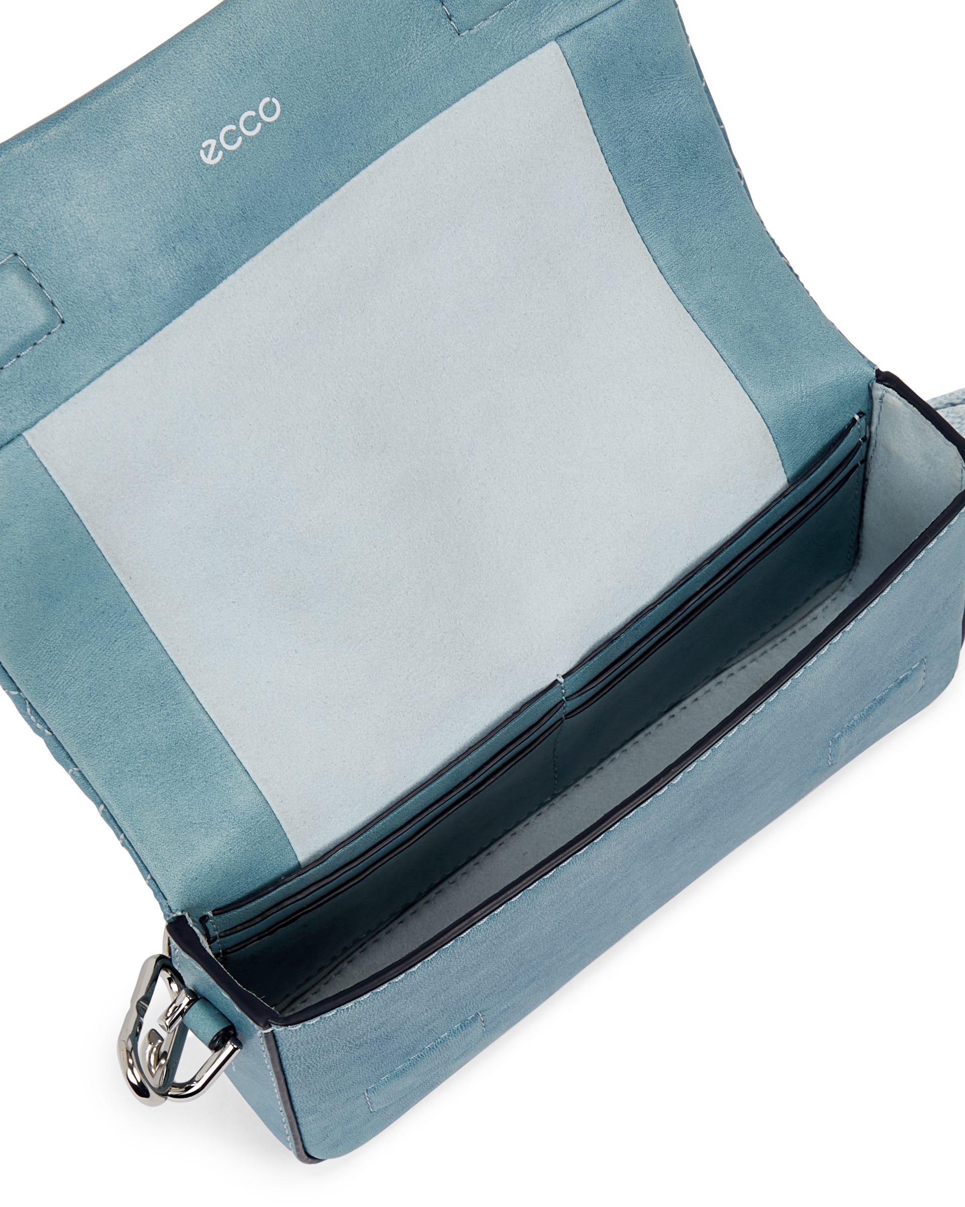 ECCO Pinch Small Quilted Wave Indigo レザークロスボディバッグ - ブルー - Inside