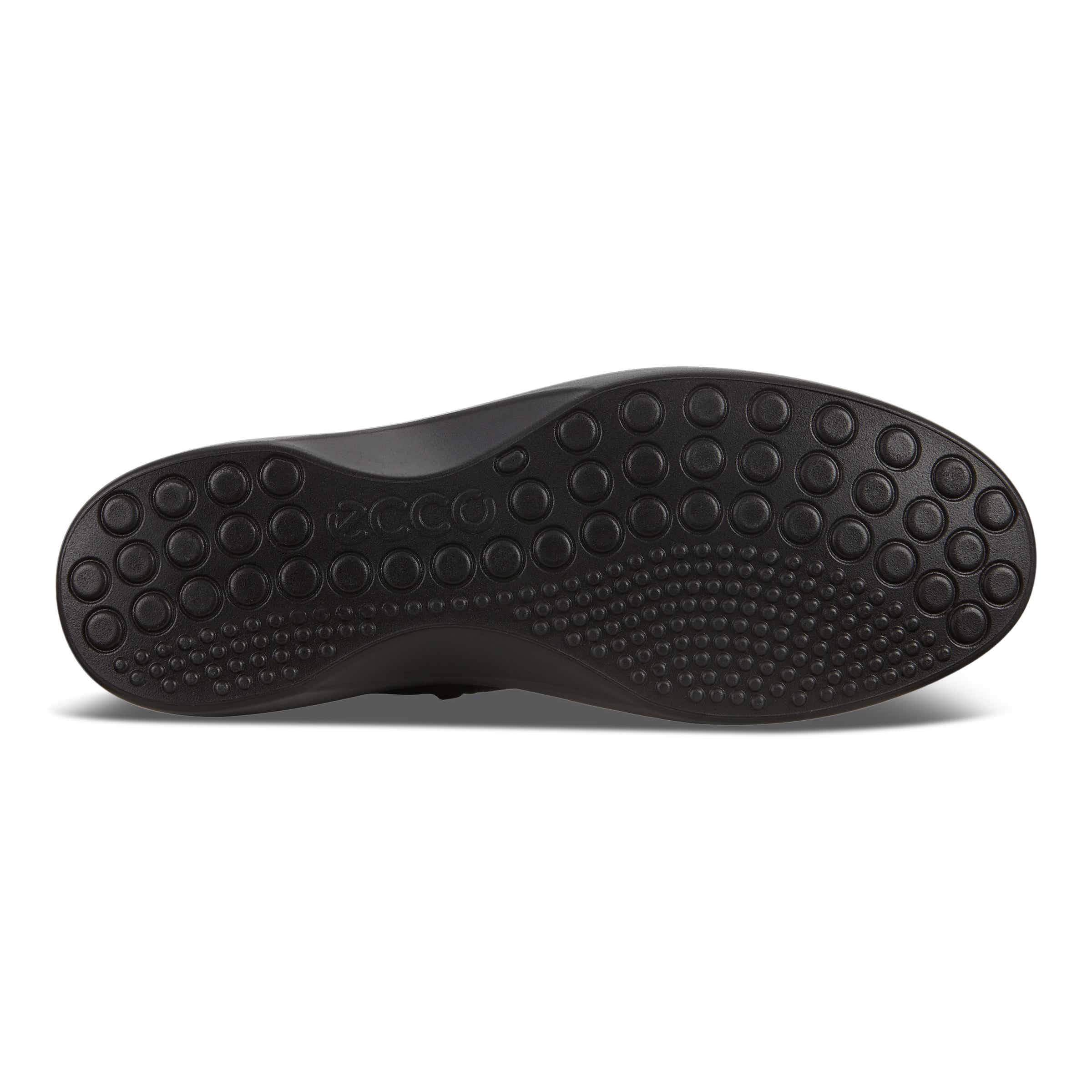 Women's ECCO® Soft 7 Wedge Nubuck High-Cut Boot - Black - Sole