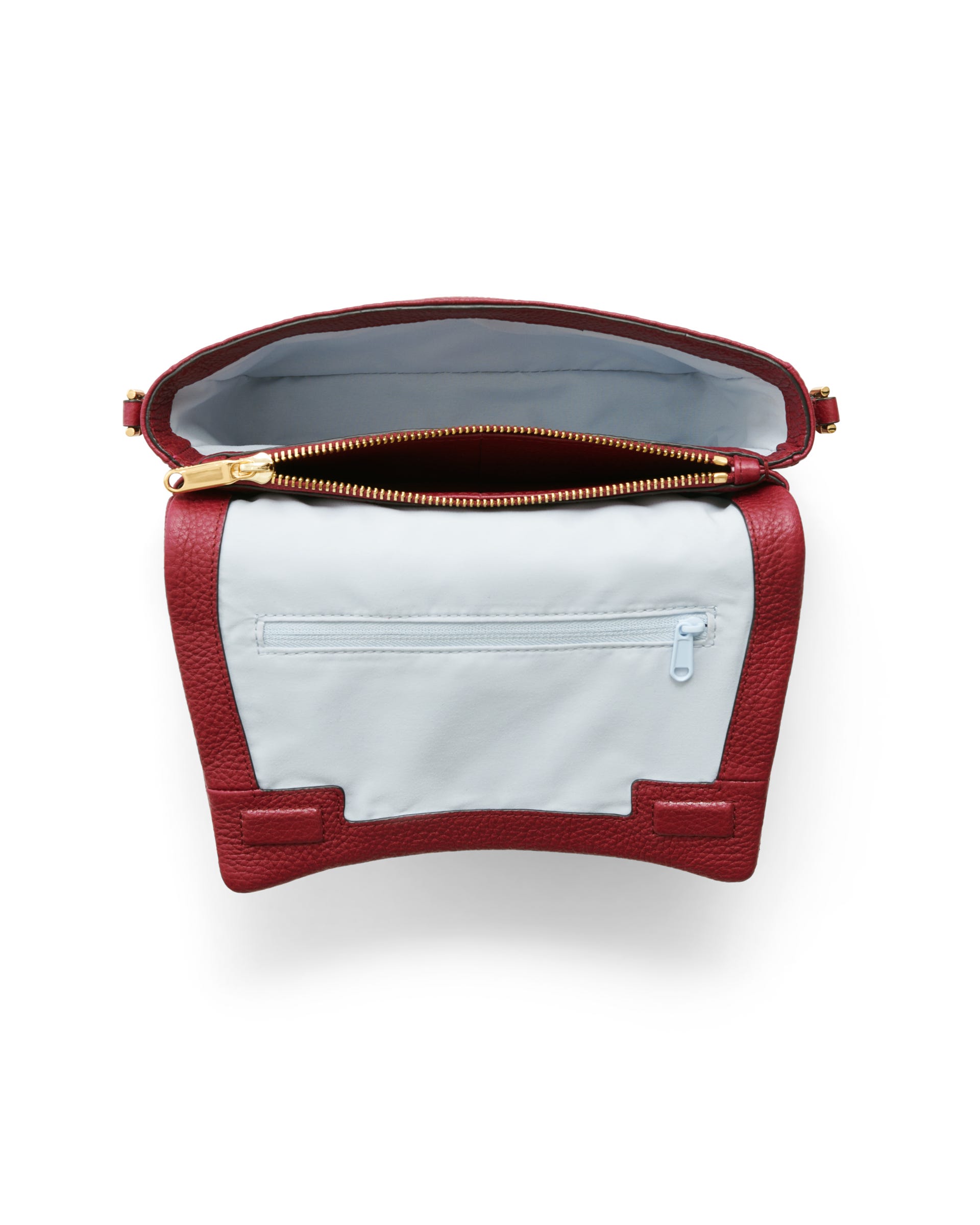 ECCO® Medium Pinch Leather Crossbody Bag | Red