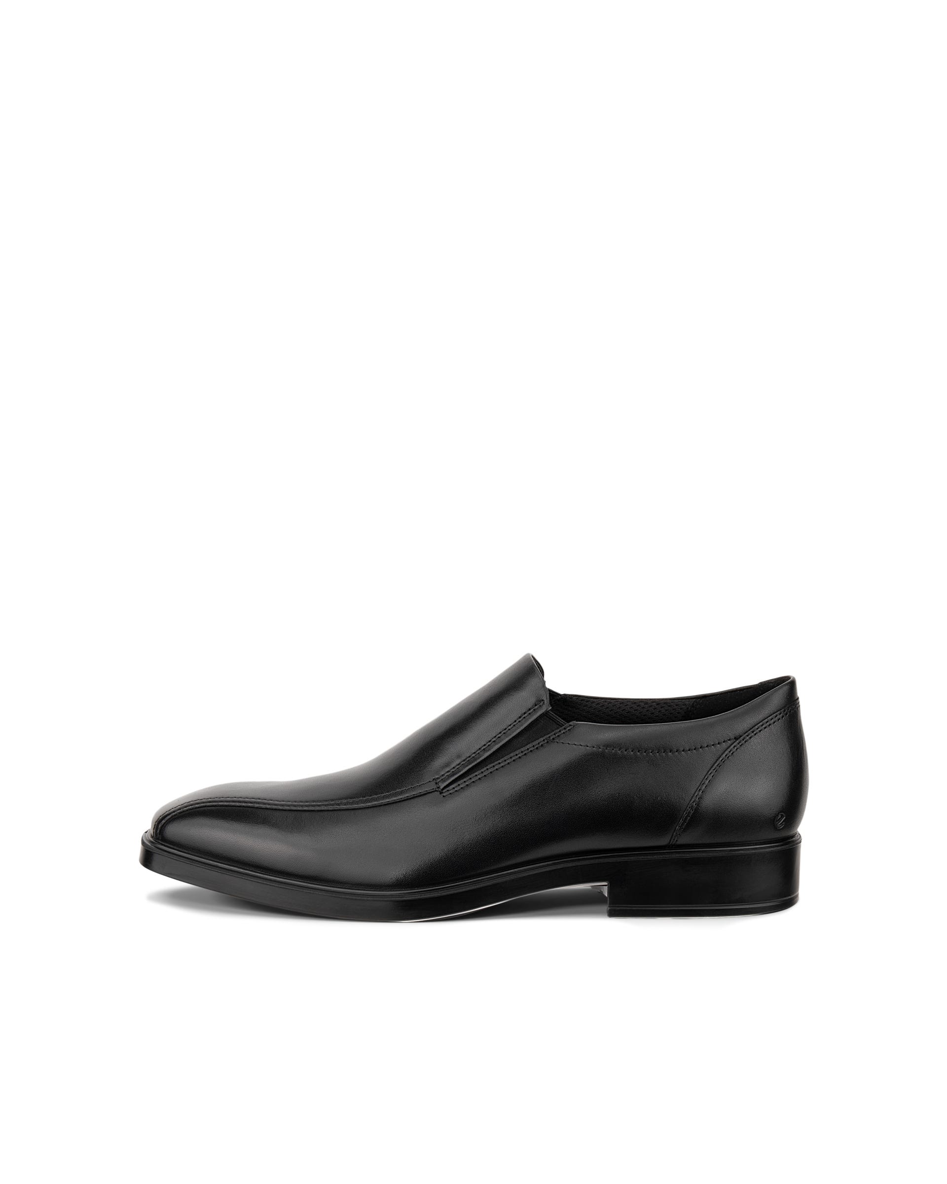 Men's ECCO® Metropole Milan Leather Slip-On Shoe - Black - Outside
