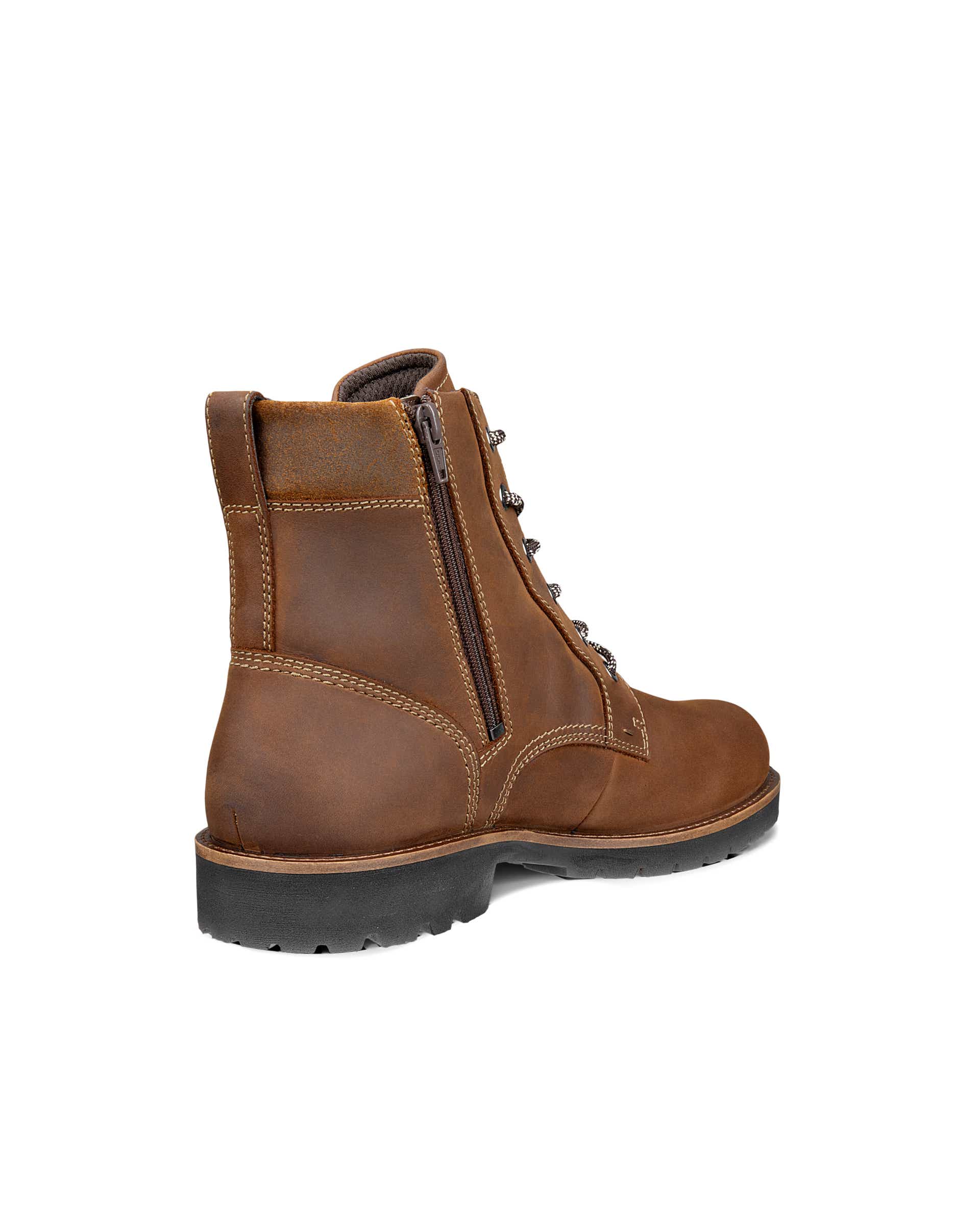 Men's ECCO® CHARLESTOWN Nubuck Waterproof Mid-Cut Boot - Brown - Back