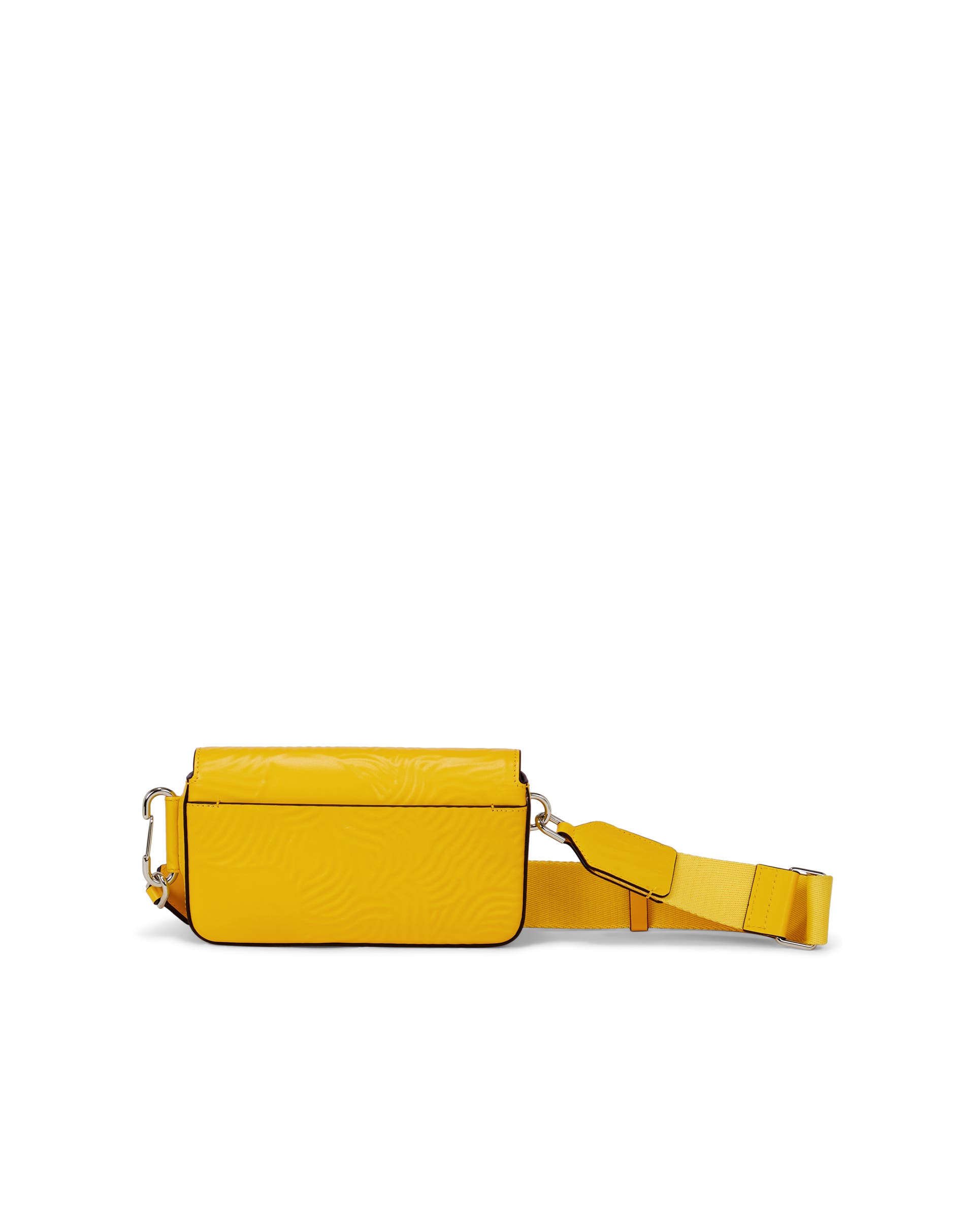 ECCO® Fingerprint Phone Bag Leather Crossbody Bag - Yellow - Back