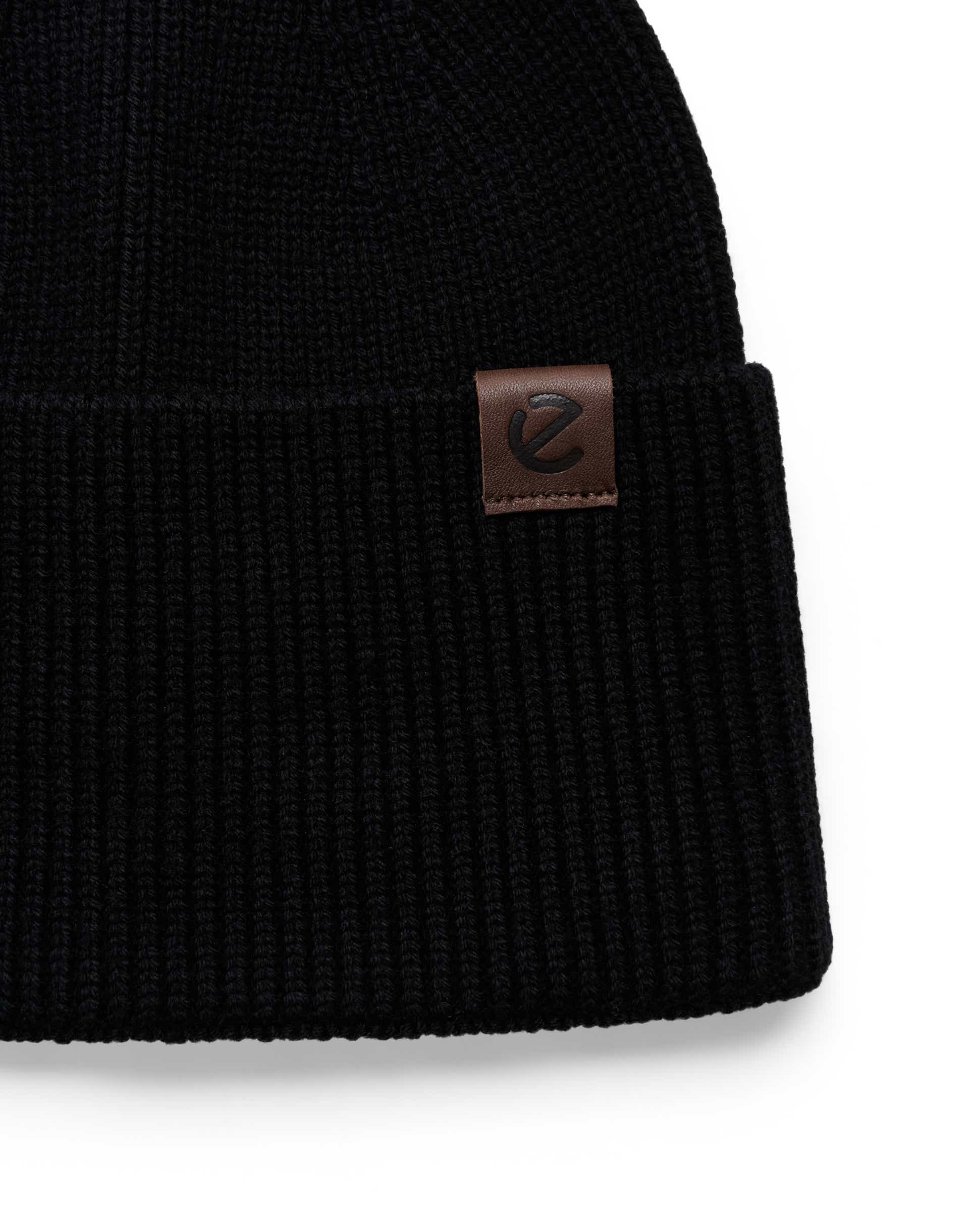 ECCO® Beanie Herren Mütze - Schwarz - Detail-1