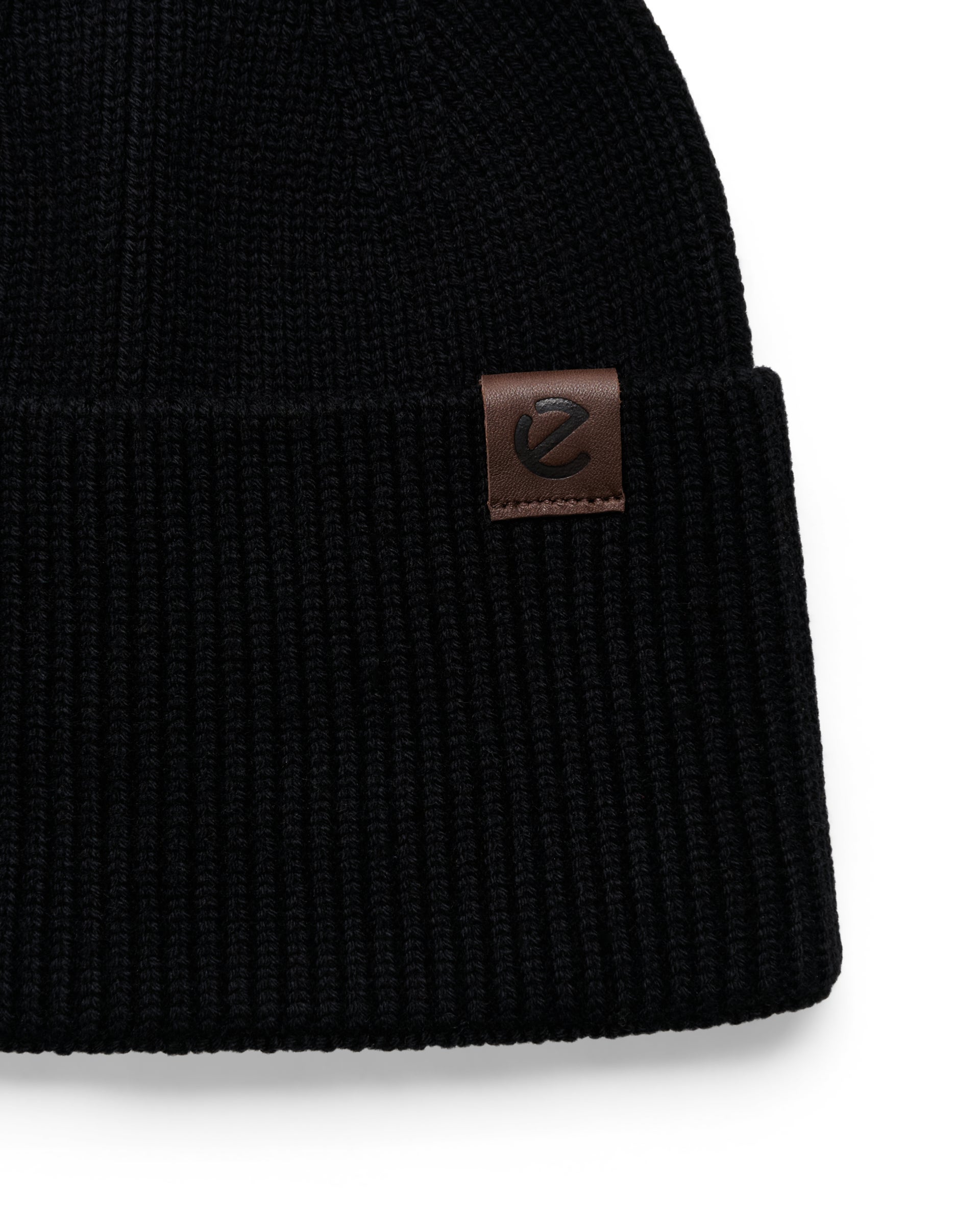 ECCO® Beanie Herren Mütze - Schwarz - Detail-1