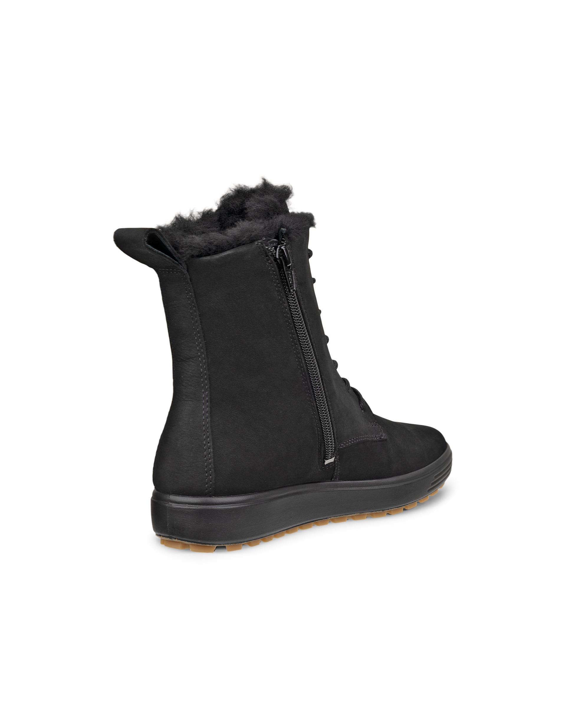 Women's ECCO® SOFT 7 TRED Nubuck Mid-Cut Boot - Black - Outside