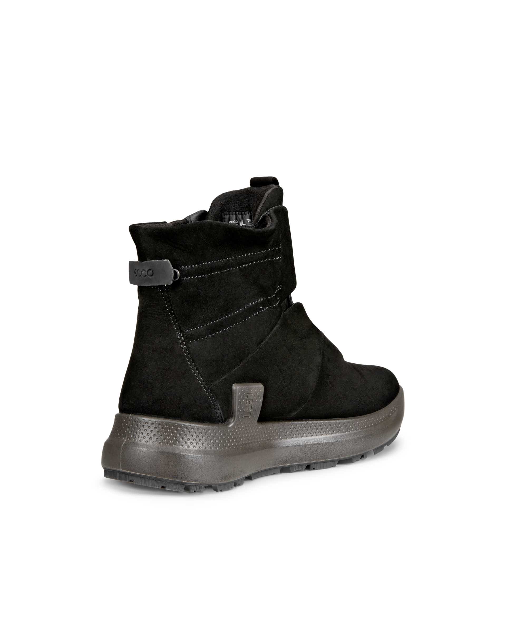 Women's ECCO® Solice Nubuck Gore-Tex Mid-Cut Outdoor Boot - Black - Back
