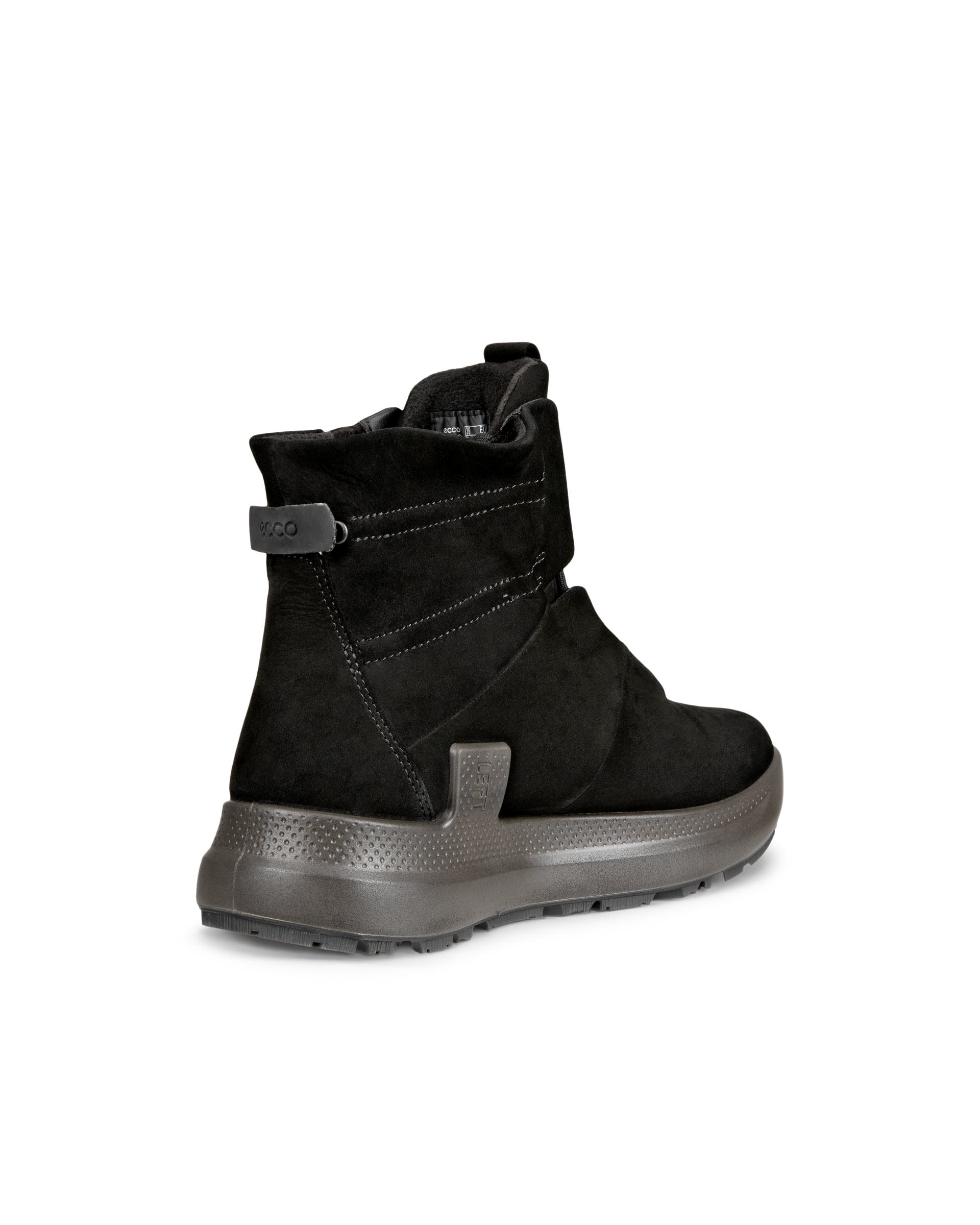 Women's ECCO® Solice Nubuck Gore-Tex Mid-Cut Outdoor Boot - Black - Back