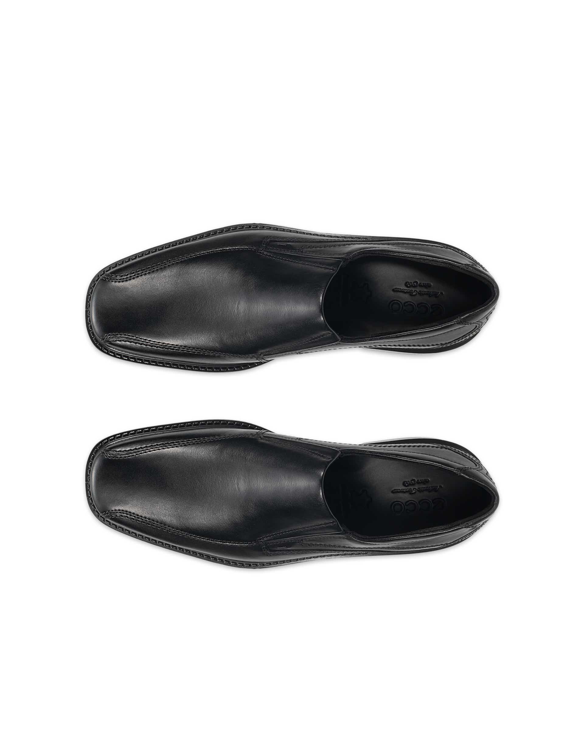 Men's ECCO® New Jersey Leather Slip-On - Black - Top left pair