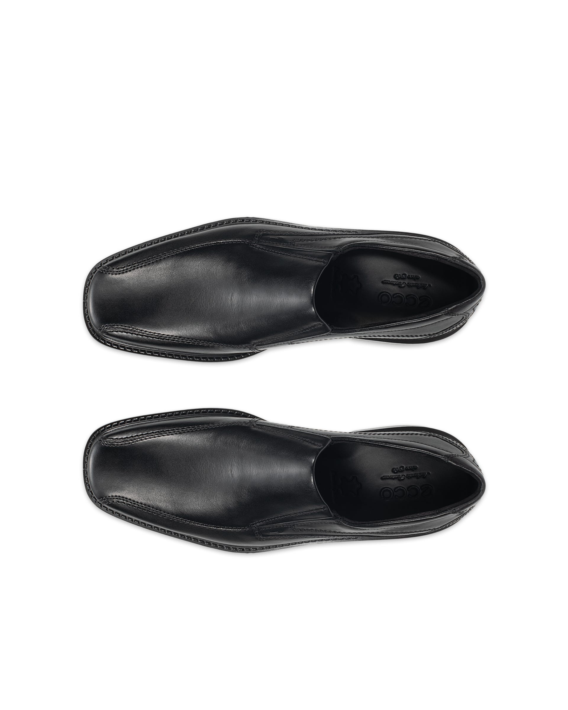 Men's ECCO® New Jersey Leather Slip-On - Black - Outside