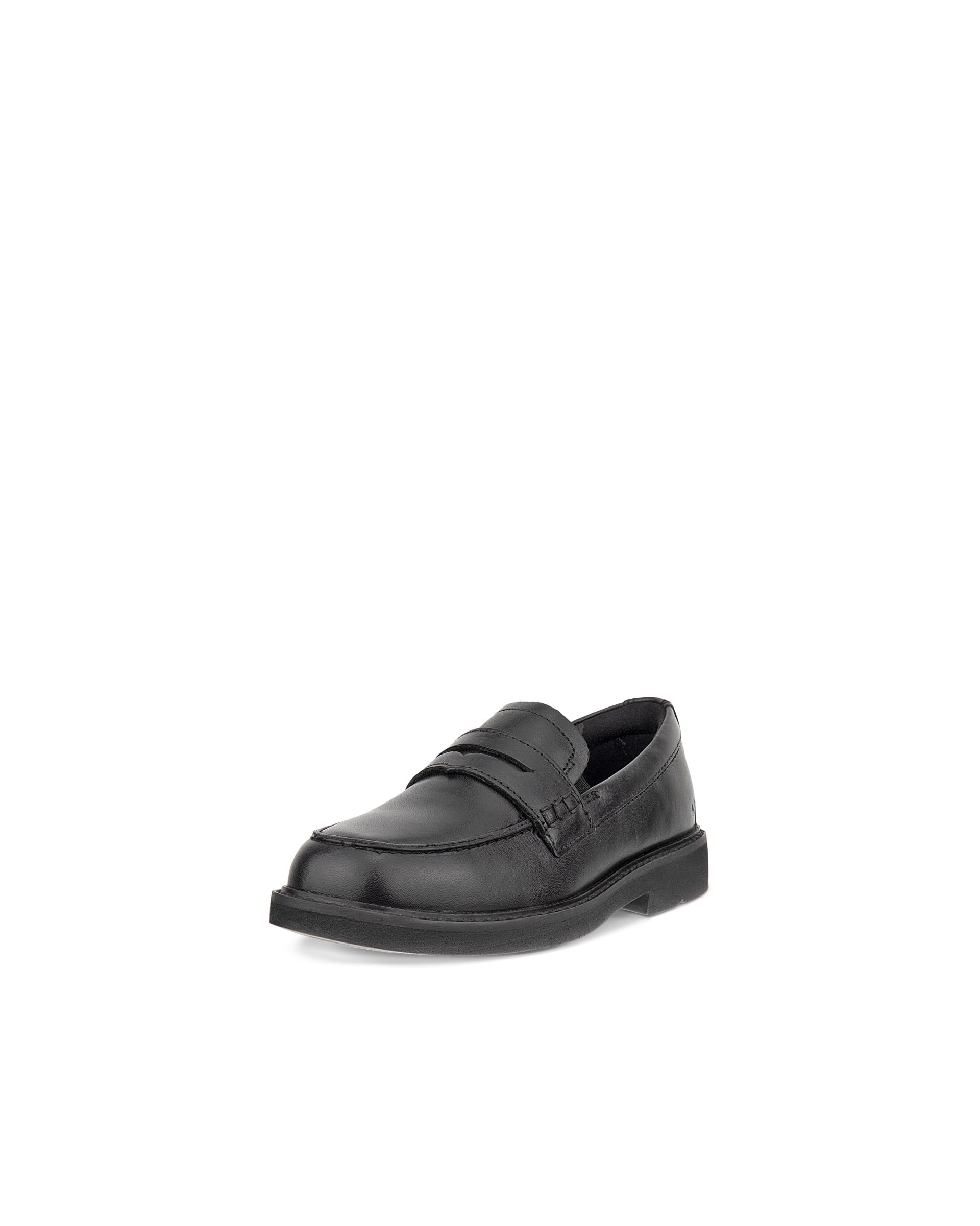 Kids' ECCO® Metropole Leather Penny Loafer - Black - Main
