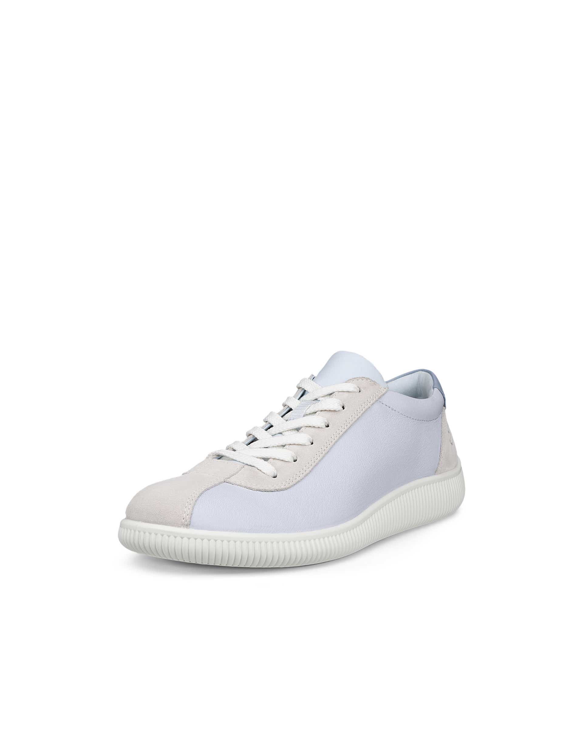 ECCO® Soft Zero Dames leren sneaker - Blauw - Main