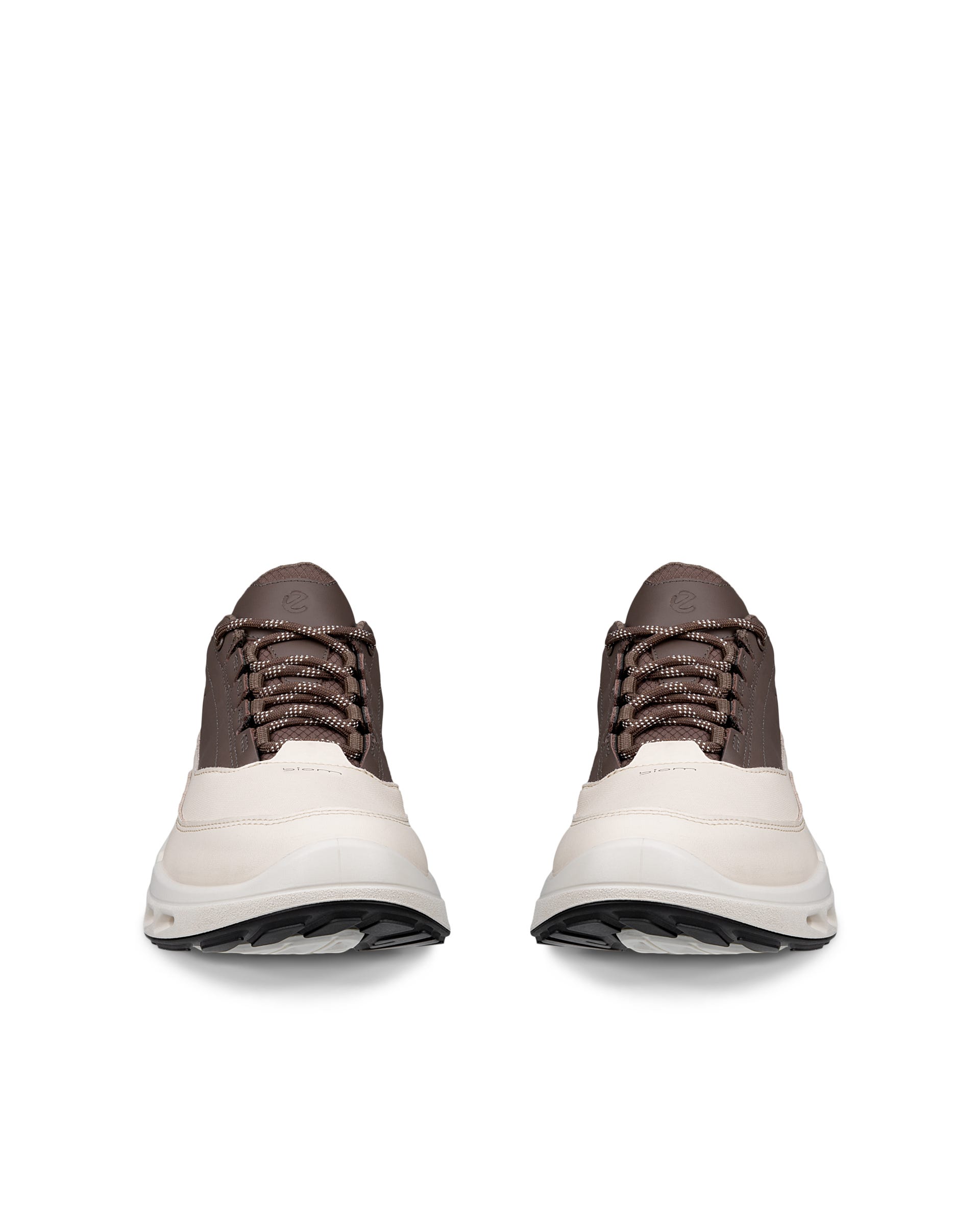 ECCO® BIOM 720 baskets en cuir Gore-Tex pour femme - Beige - Front pair