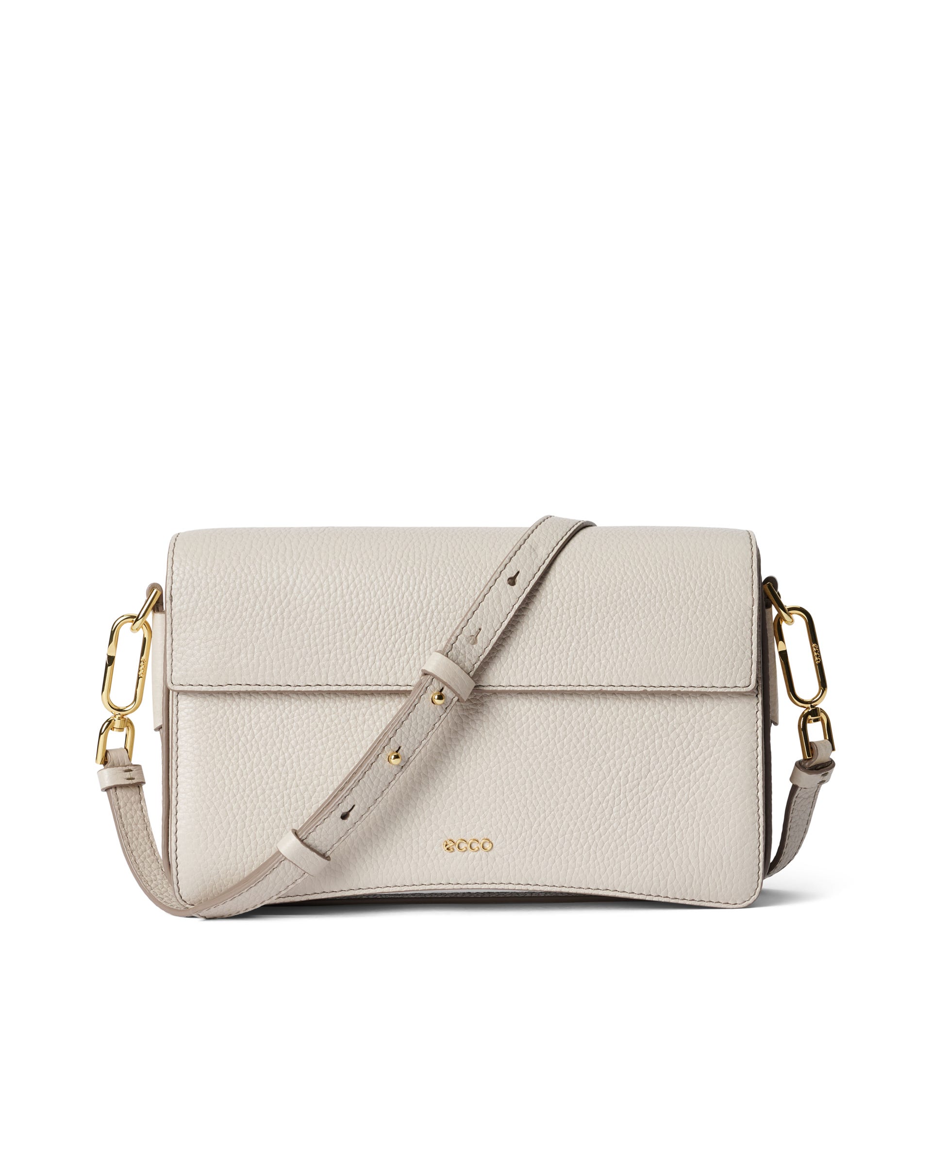 ECCO® 가죽 핀치 크로스바디 백 - 베이지 - Main