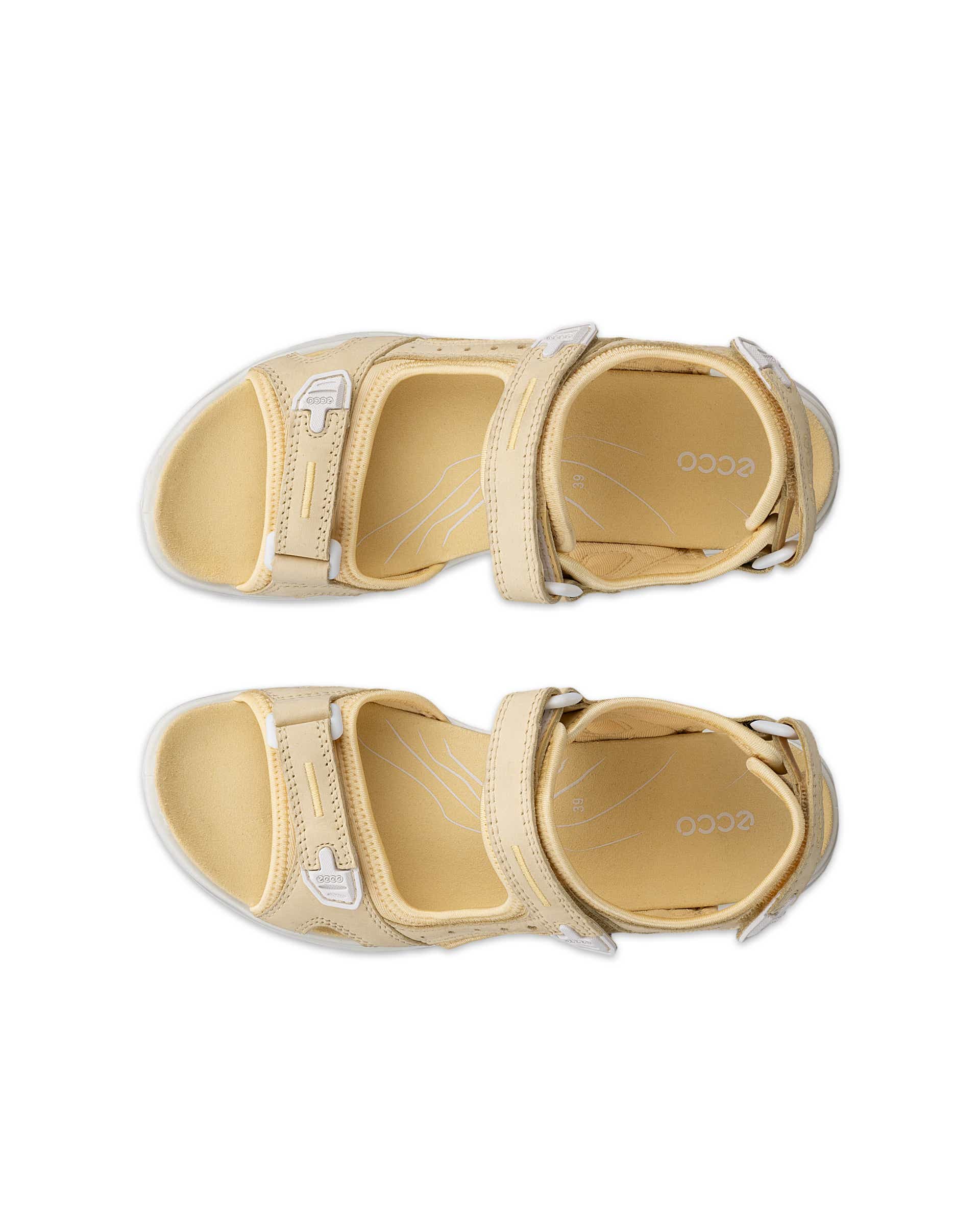 Women's ECCO® Offroad Nubuck Outdoor Sandal - Yellow - Top left pair