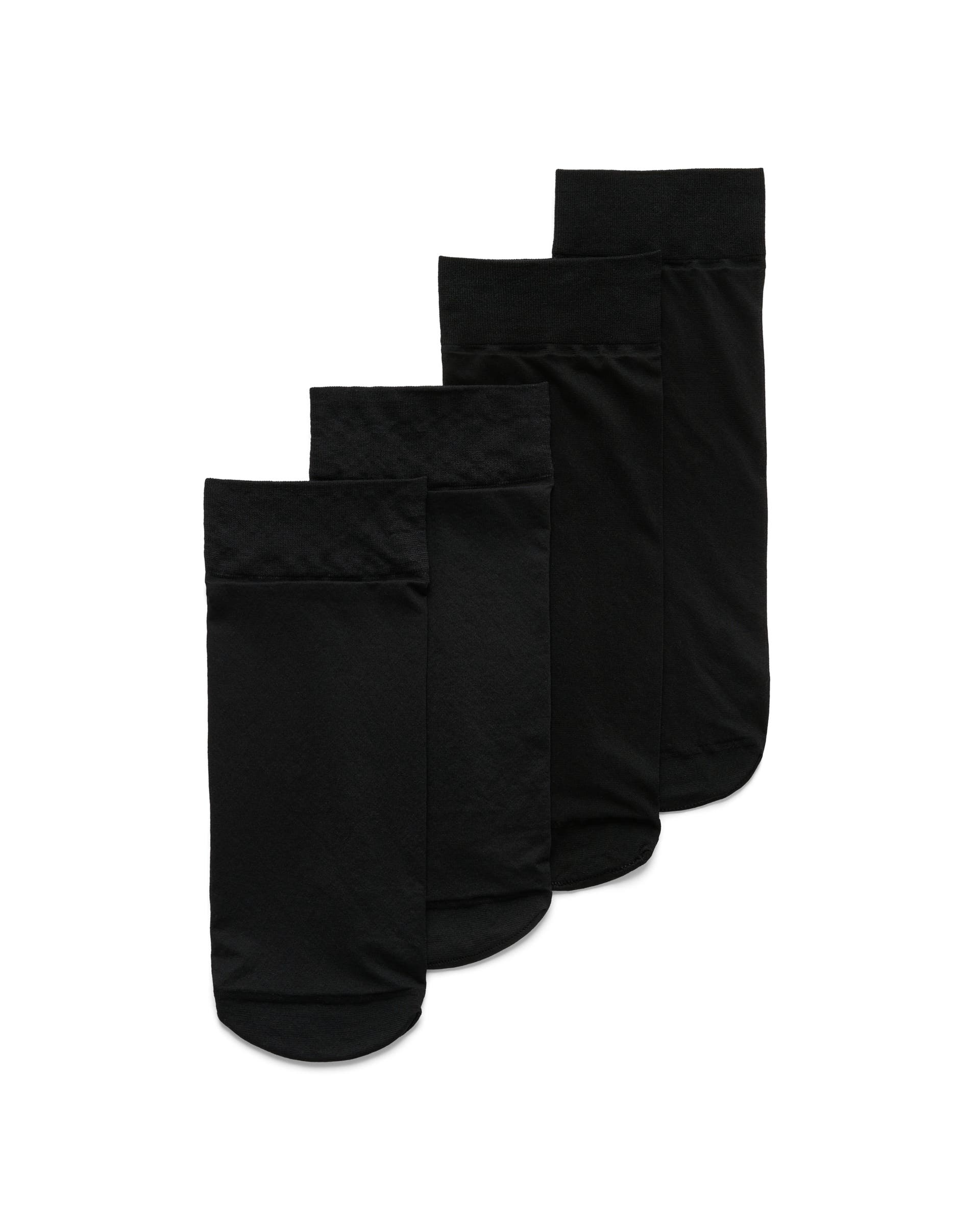 ECCO Women's Light Ankle-cut 2-pack Stocking Socks - Black - Main