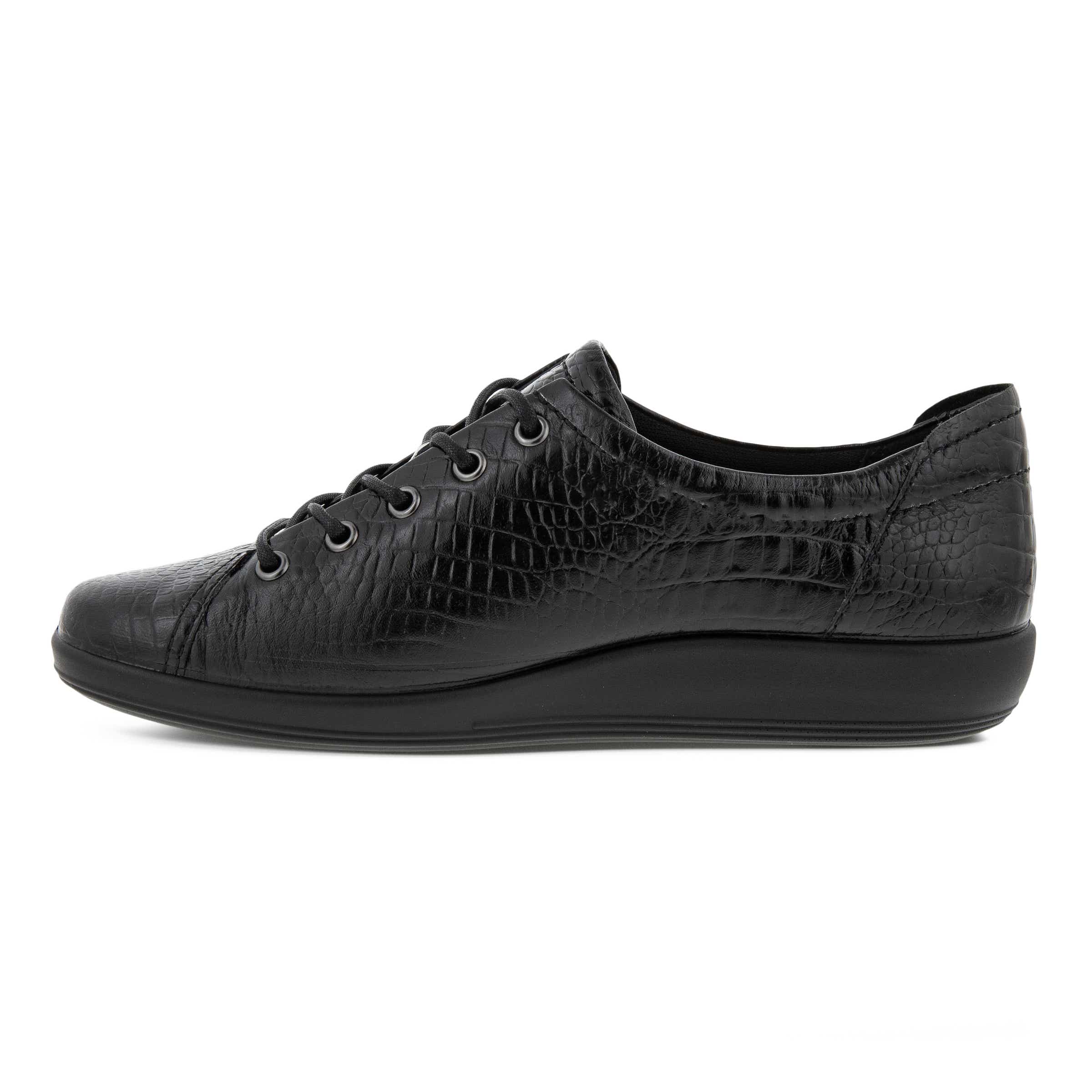 Women's ECCO® Soft 2.0 Leather Walking Shoe - Black - Inside