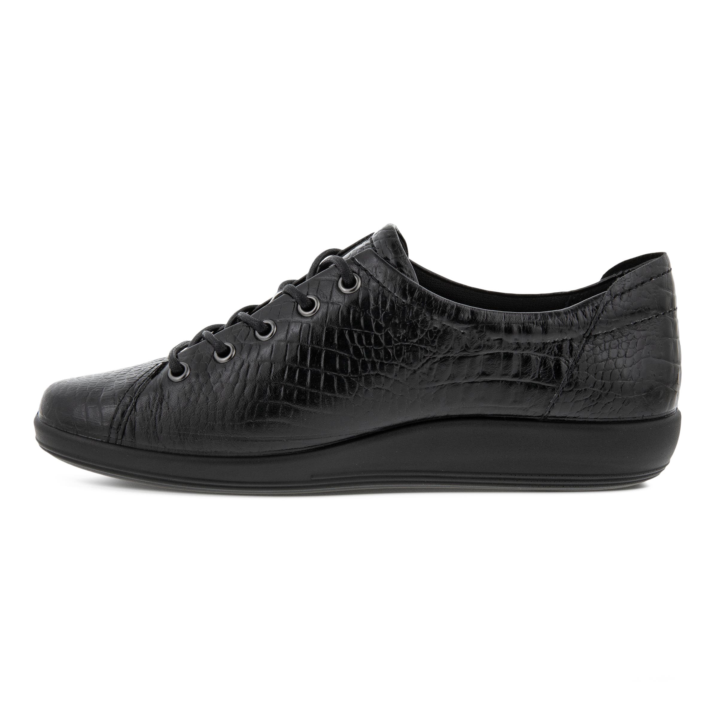 Women's ECCO® Soft 2.0 Leather Walking Shoe - Black - Inside