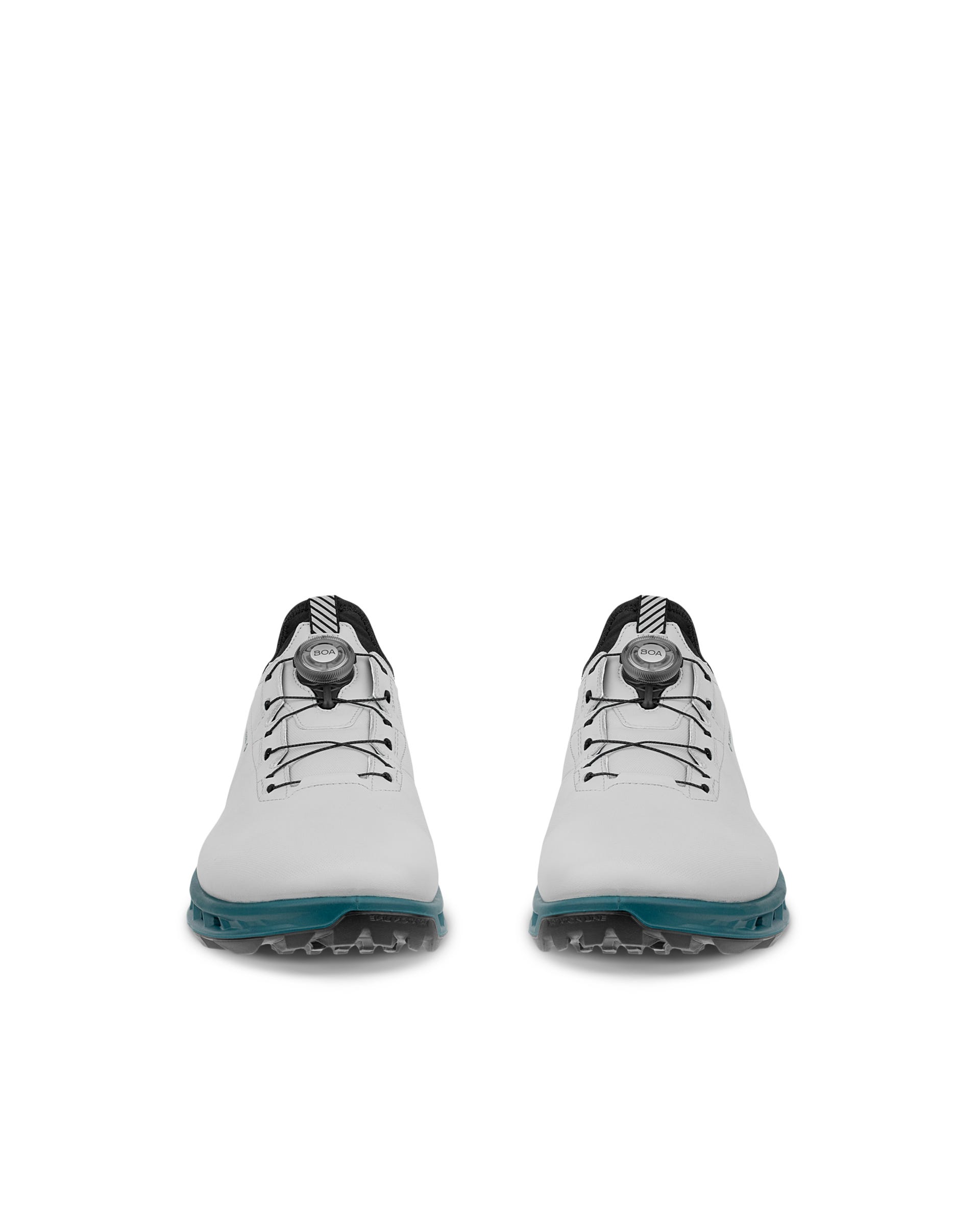 Men's ECCO® Golf Biom C4 Leather Gore-Tex Shoe - Grey - Front pair
