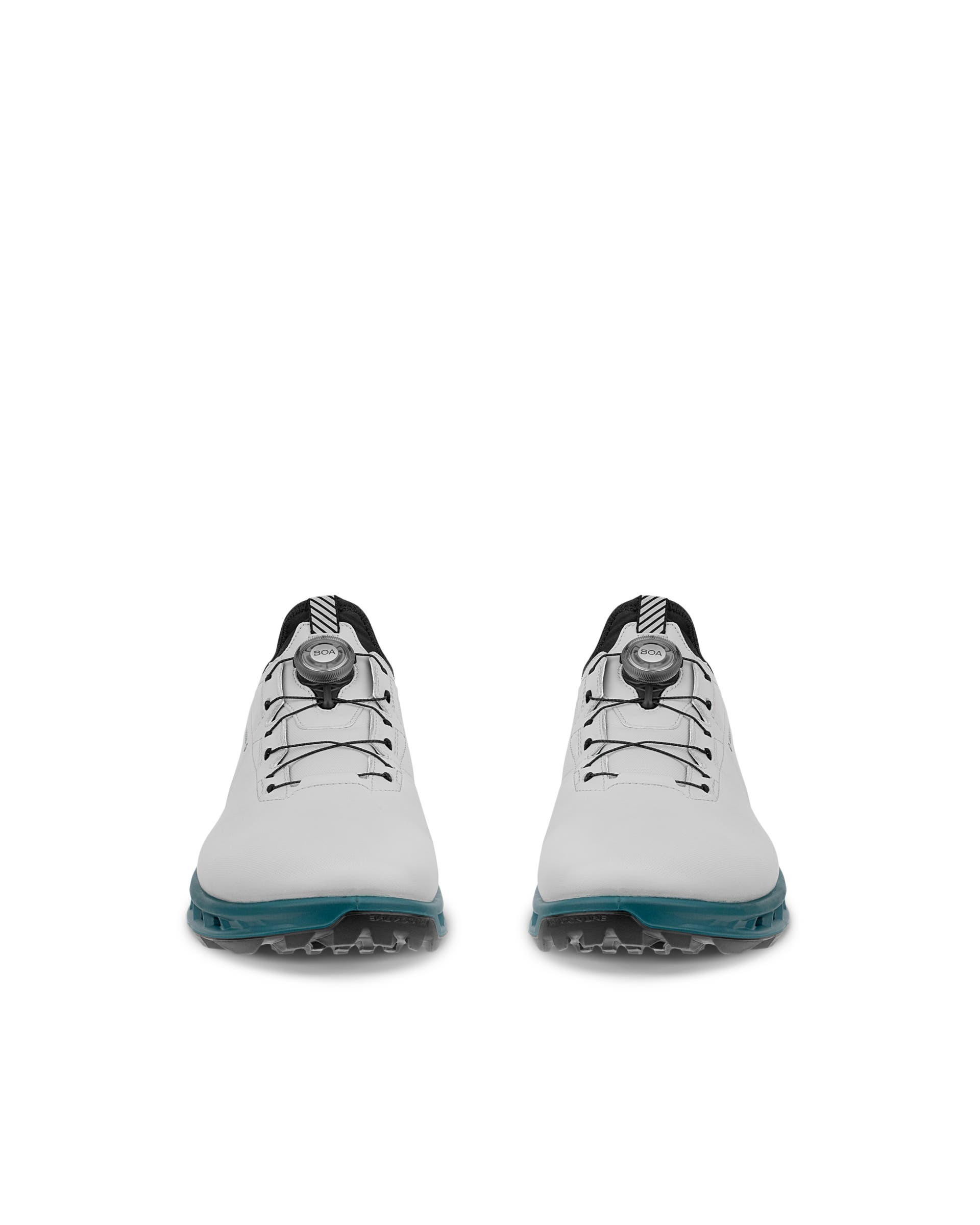 ECCO Golf BIOM C4 BOA Men メンズ レザーGore-Texゴルフシューズ - グレー - Front pair