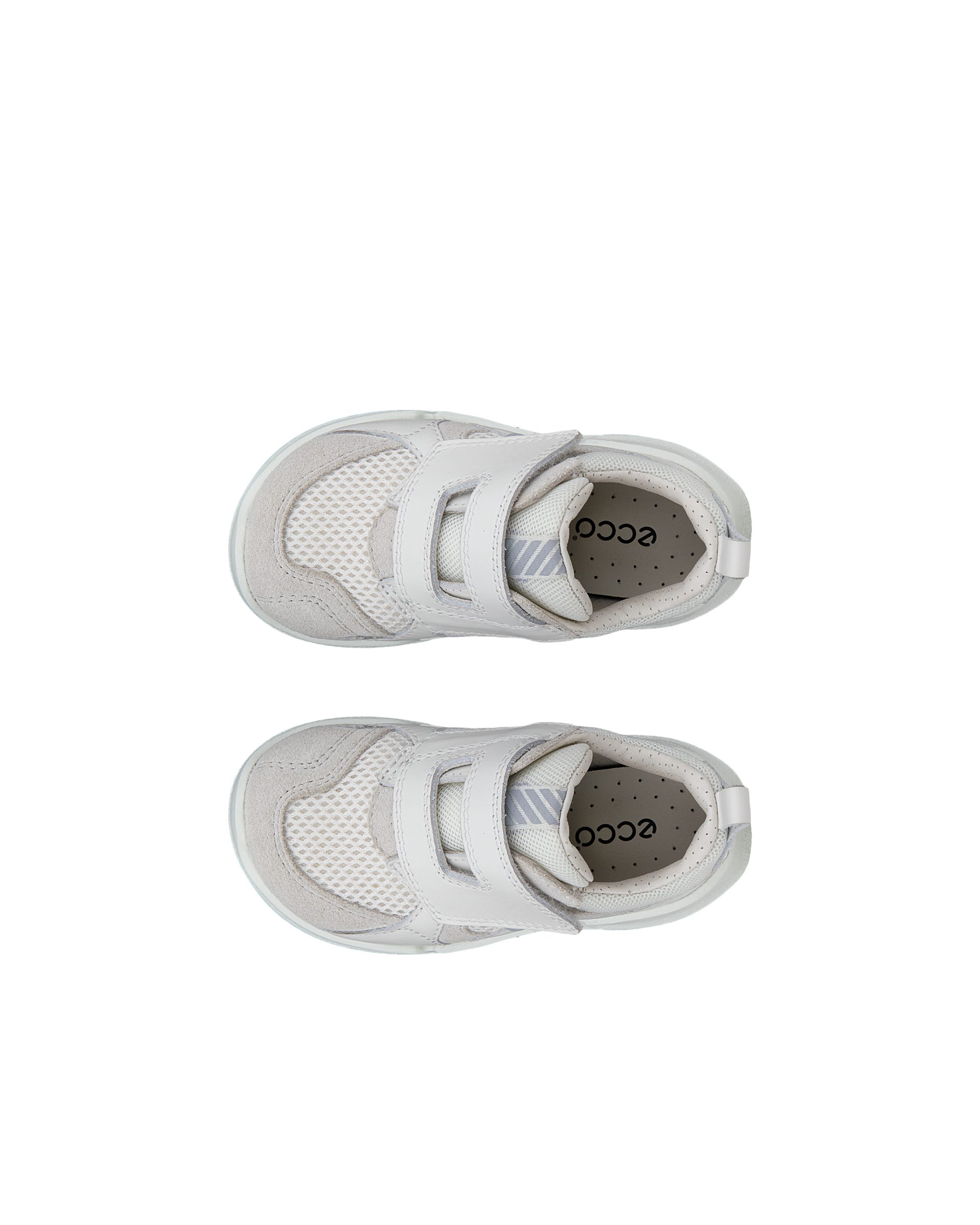 Kids' ECCO® BIOM 2.2 Suede Sneaker - White - Top left pair