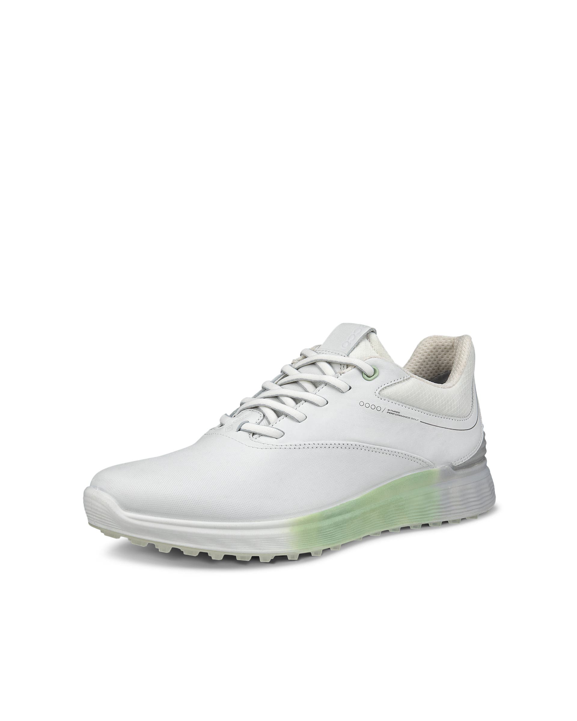 Ladies ECCO® Golf S-Three Leather Gore-Tex Shoe - White - Main