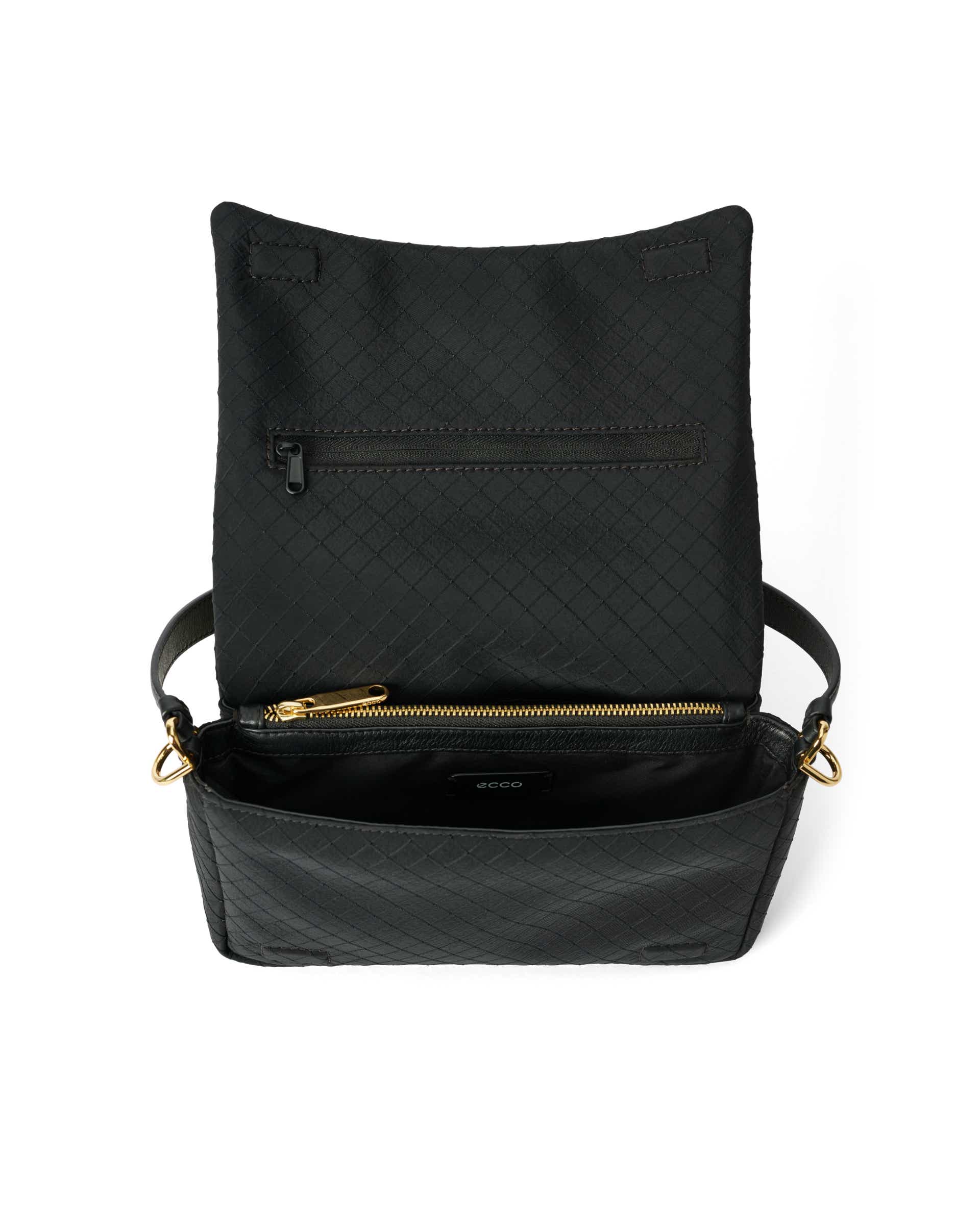 ECCO Pinch Bag L レザークロスボディバッグ - ブラック - Inside