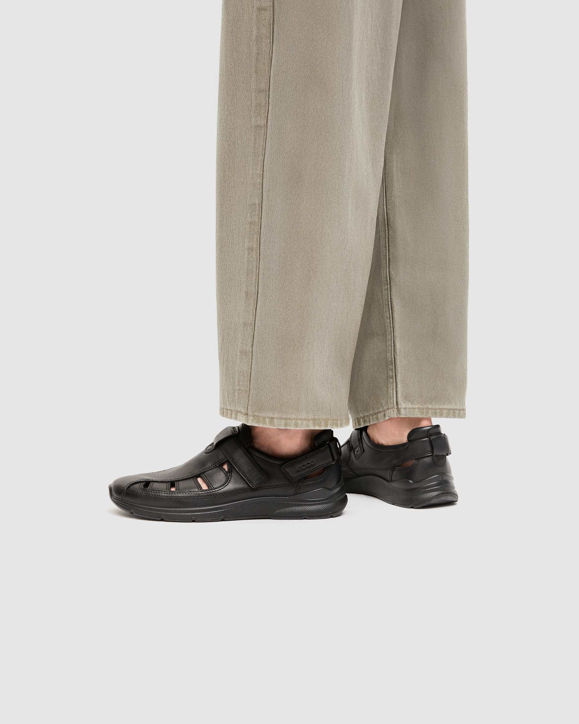 ECCO® IRVING heren leren Fisherman sandaal - Zwart - Lifestyle image-1