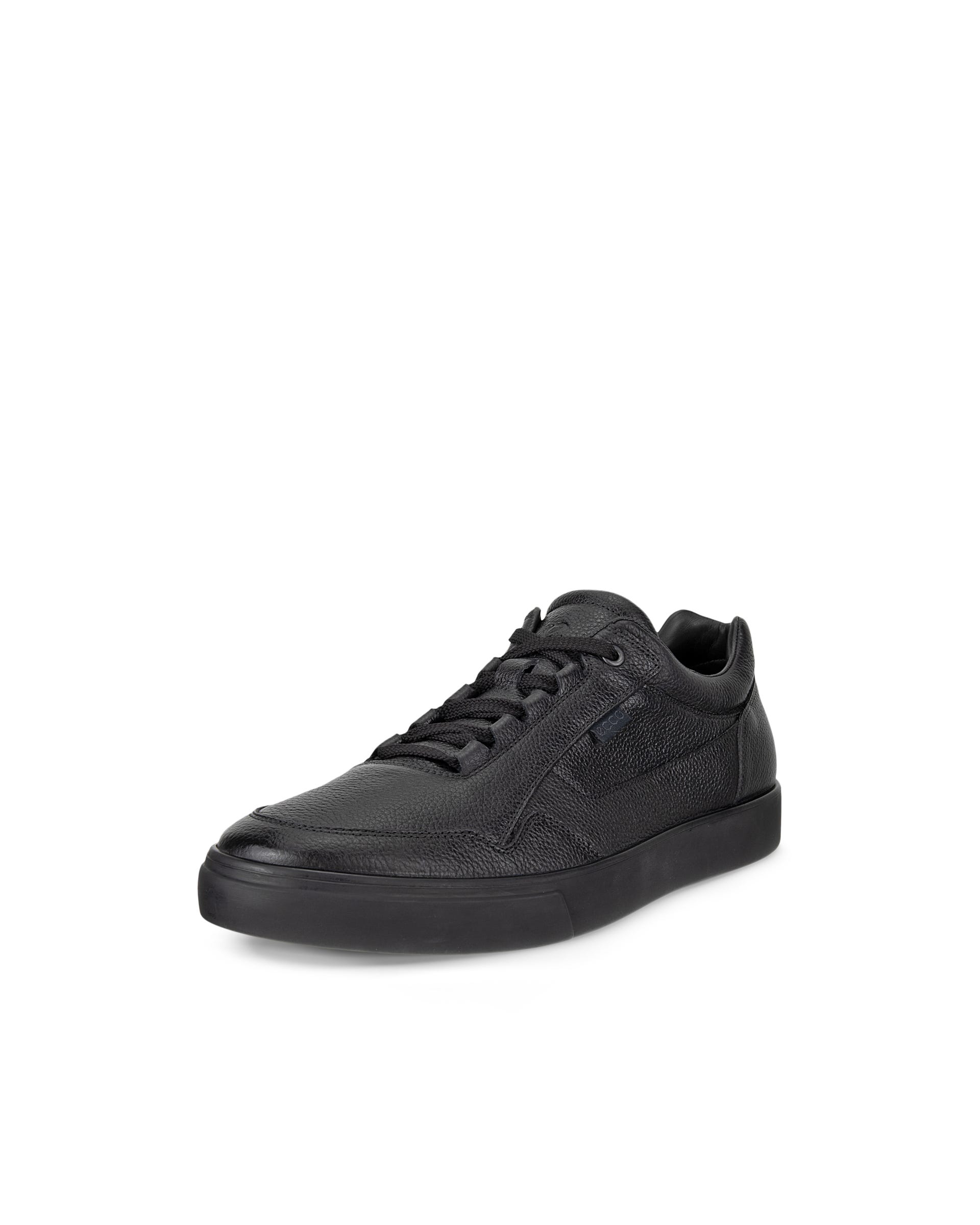 Men's ECCO® SOFT 10 Nubuck Trainer - Black - Main