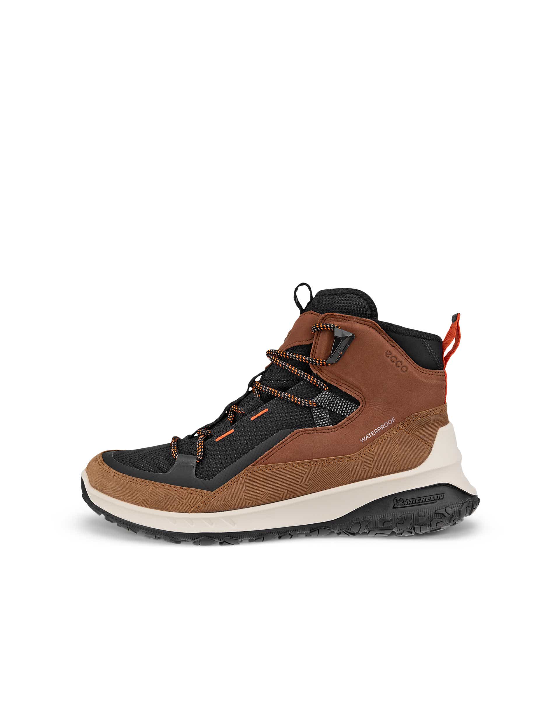 Men's ECCO® ULT-TRN Nubuck Waterproof Hiking Boot - Brown - Outside