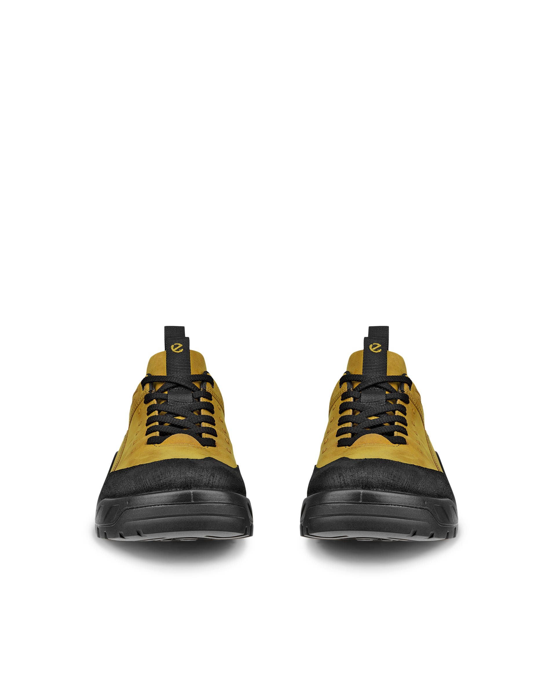 ECCO Offroad メンズ ヌバックウォータープルーフハイキングスニーカー - イエロー - Front pair