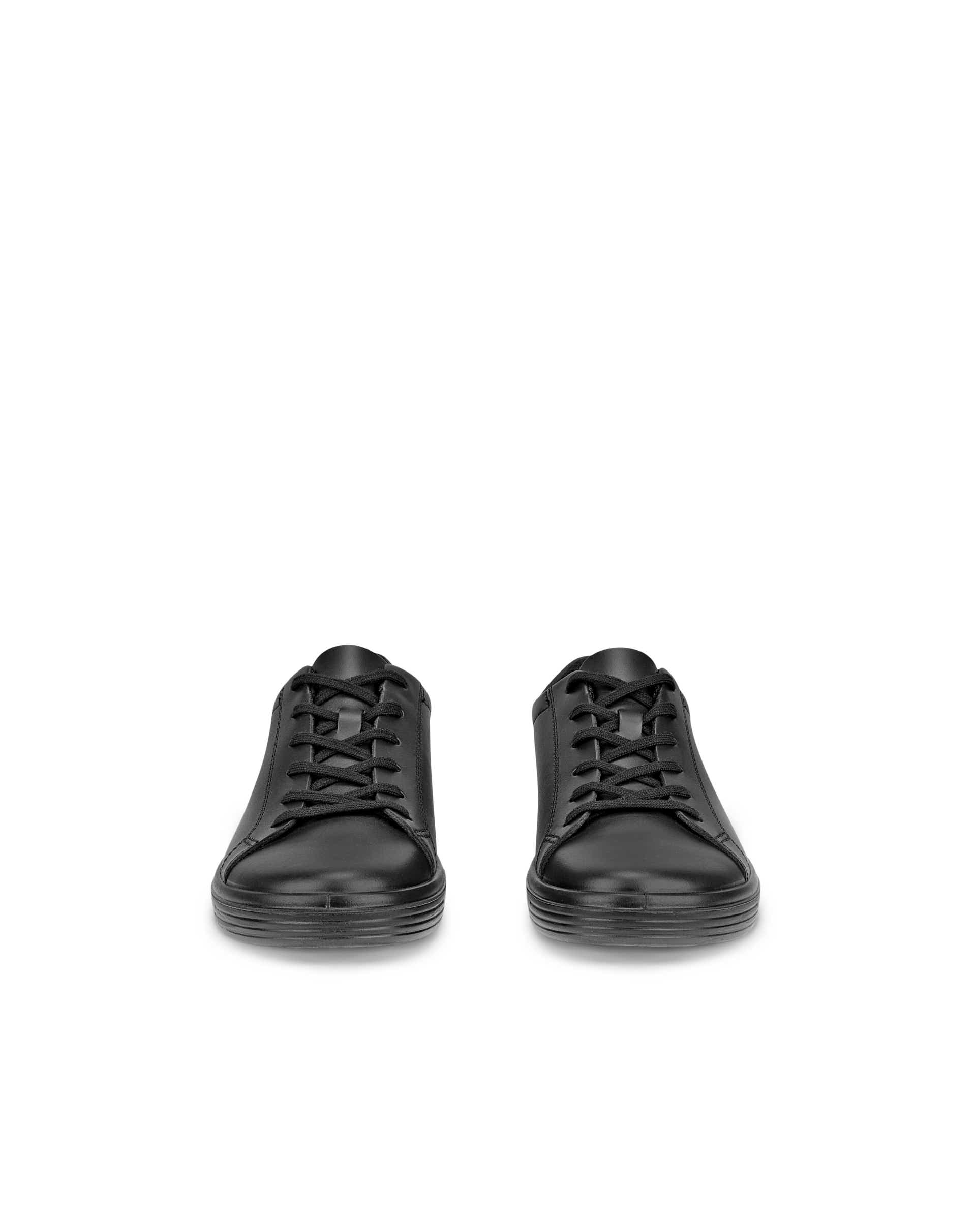 Zapatos de piel con cordones ECCO® CLASSIC SNEAKER para mujer - Negro - Front pair