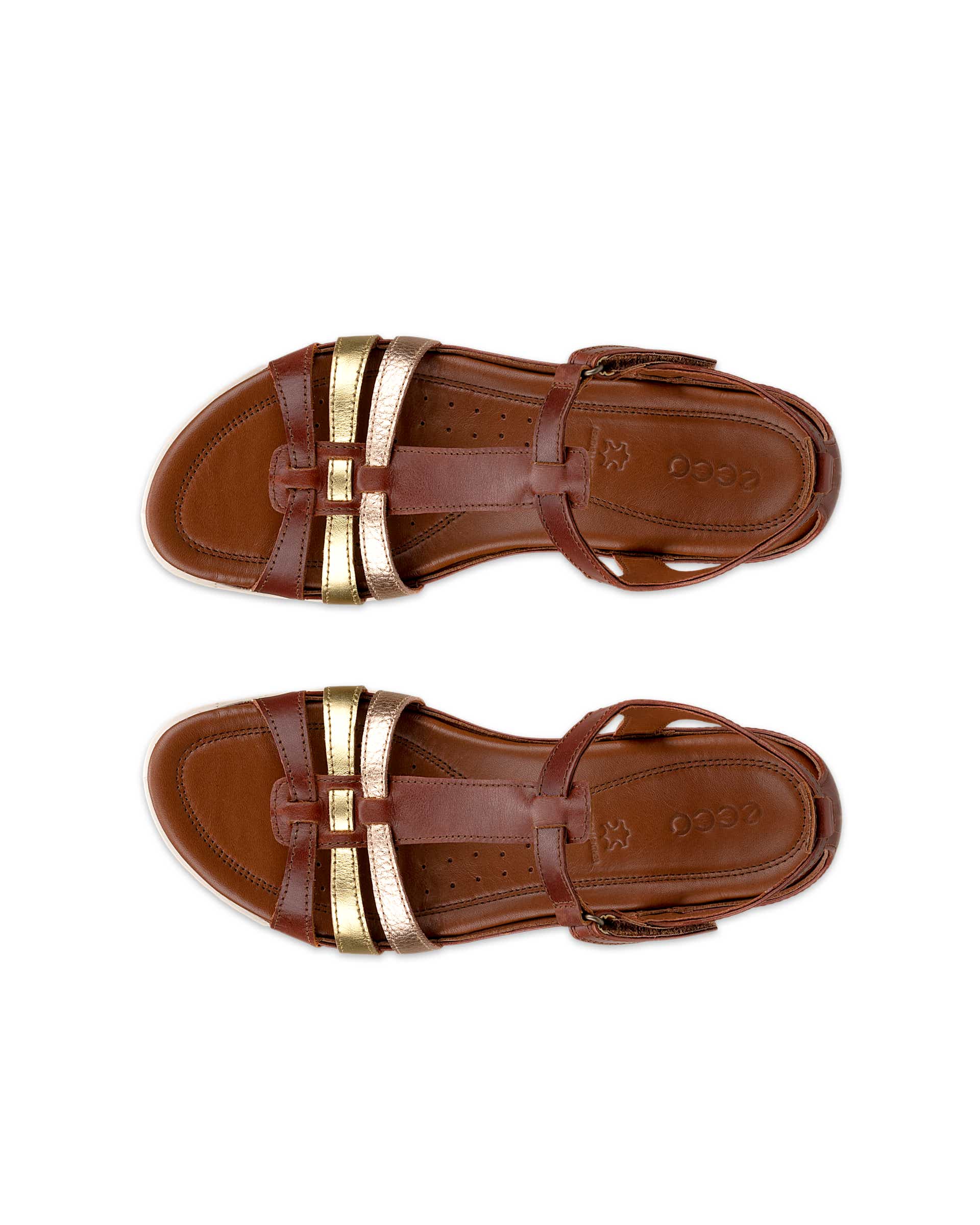 ECCO® Flash salomé cuir pour femme - Brun - Top left pair