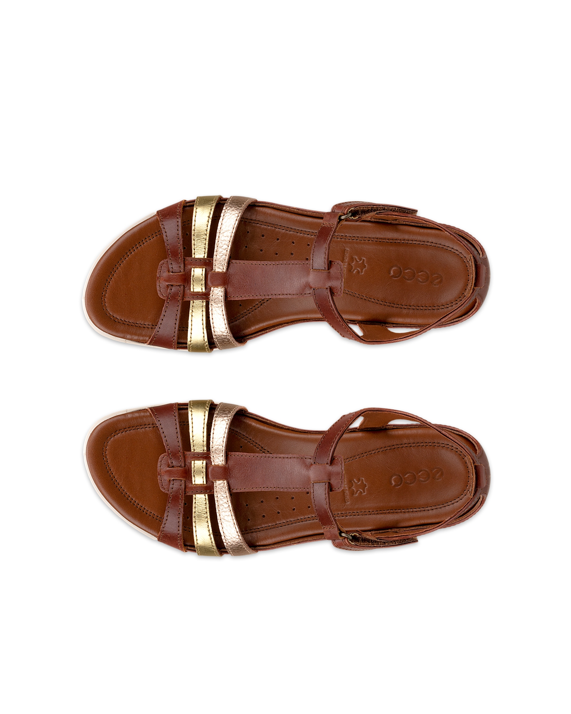 ECCO® Flash salomé cuir pour femme - Brun - Top left pair