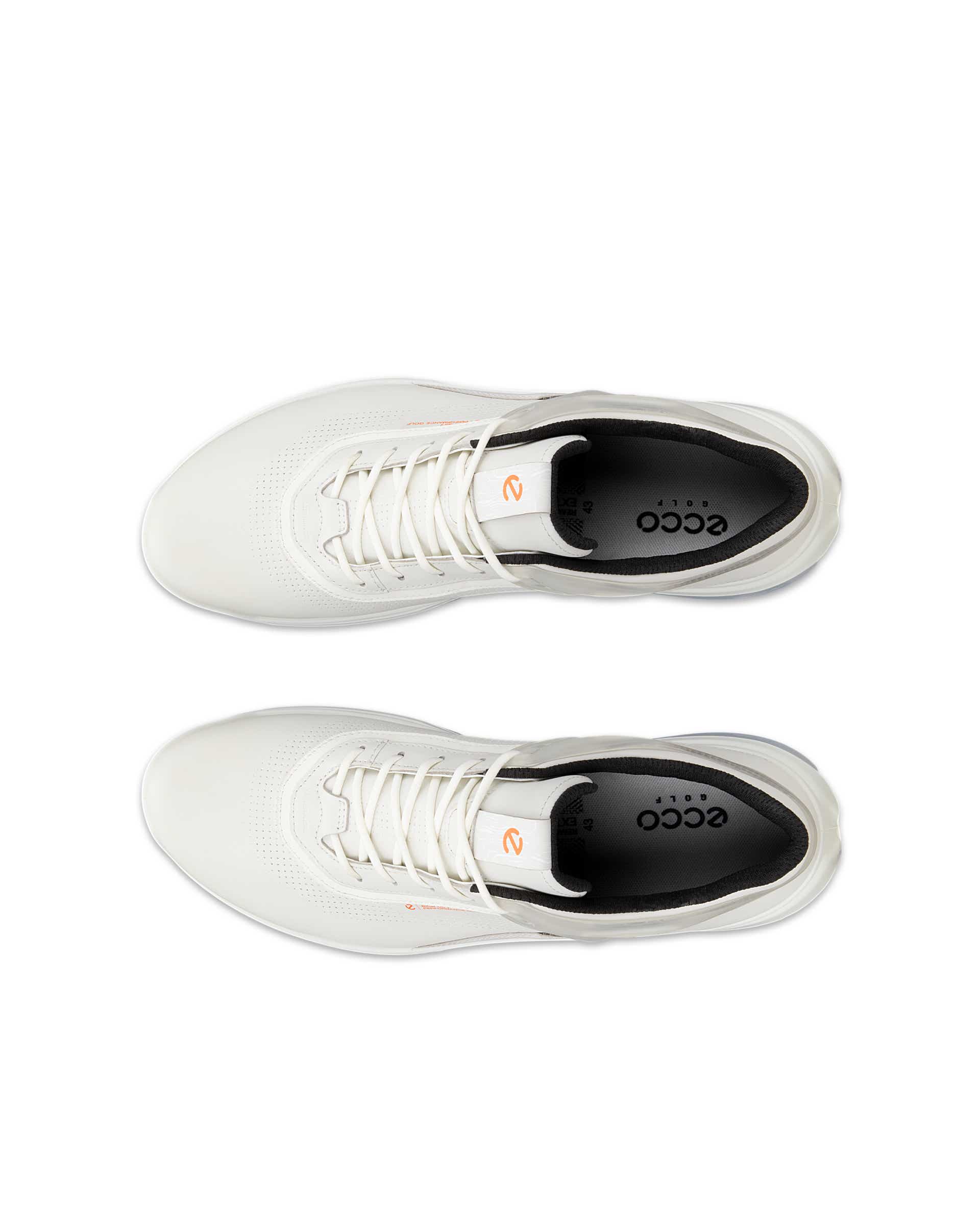 Men's ECCO® Golf Biom G5 Leather Cleated Waterproof Golf Shoe - White - Top left pair