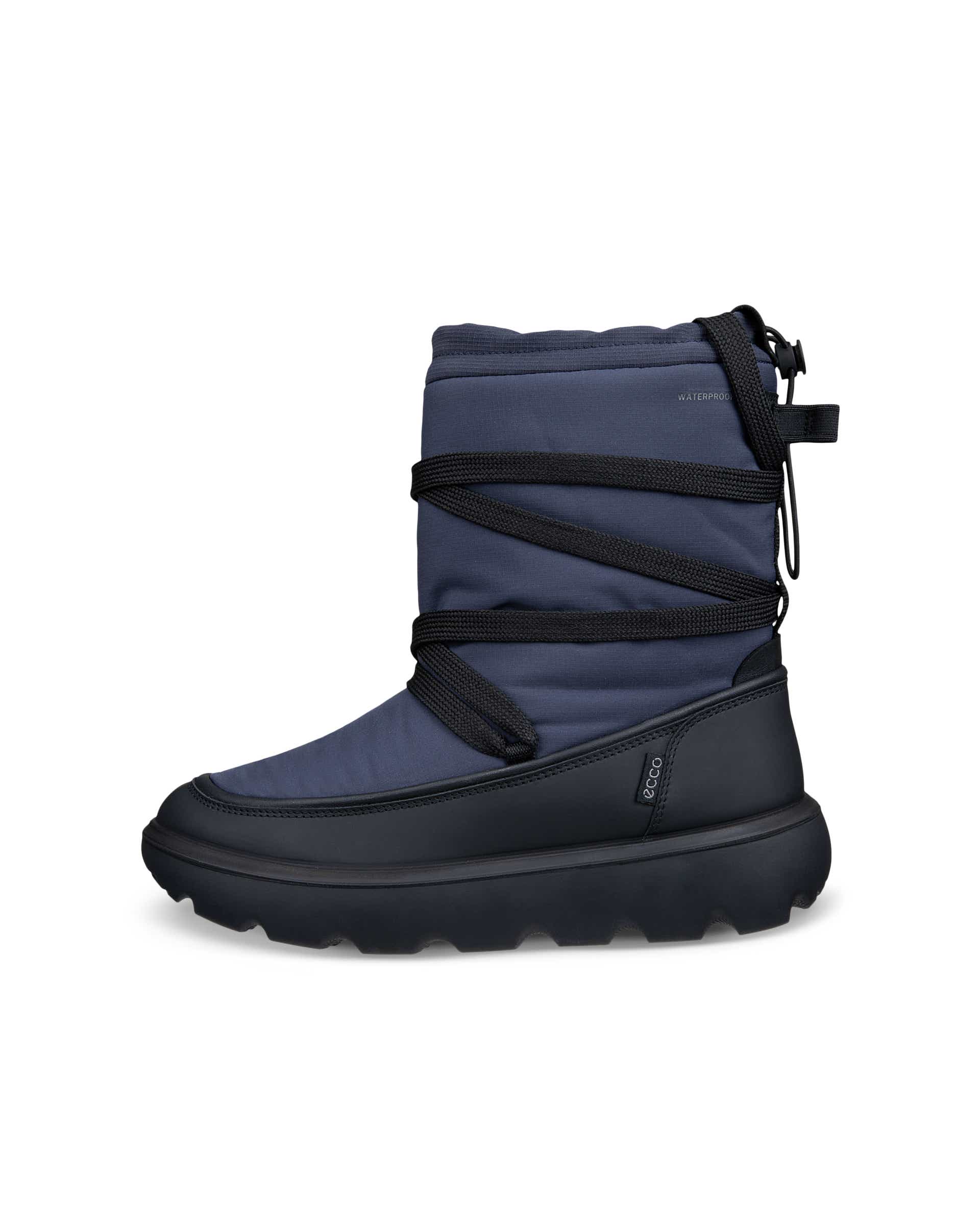 Women's ECCO® GLACIA Textile Gore-Tex Winter Boot - Blue - Outside